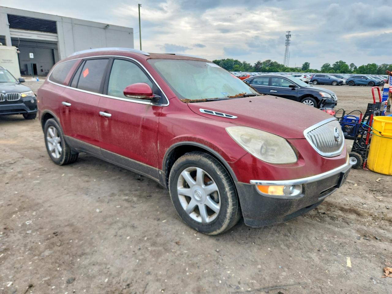 2008 Buick Enclave Cxl Burgundy vin: 5GAEV237X8J230941