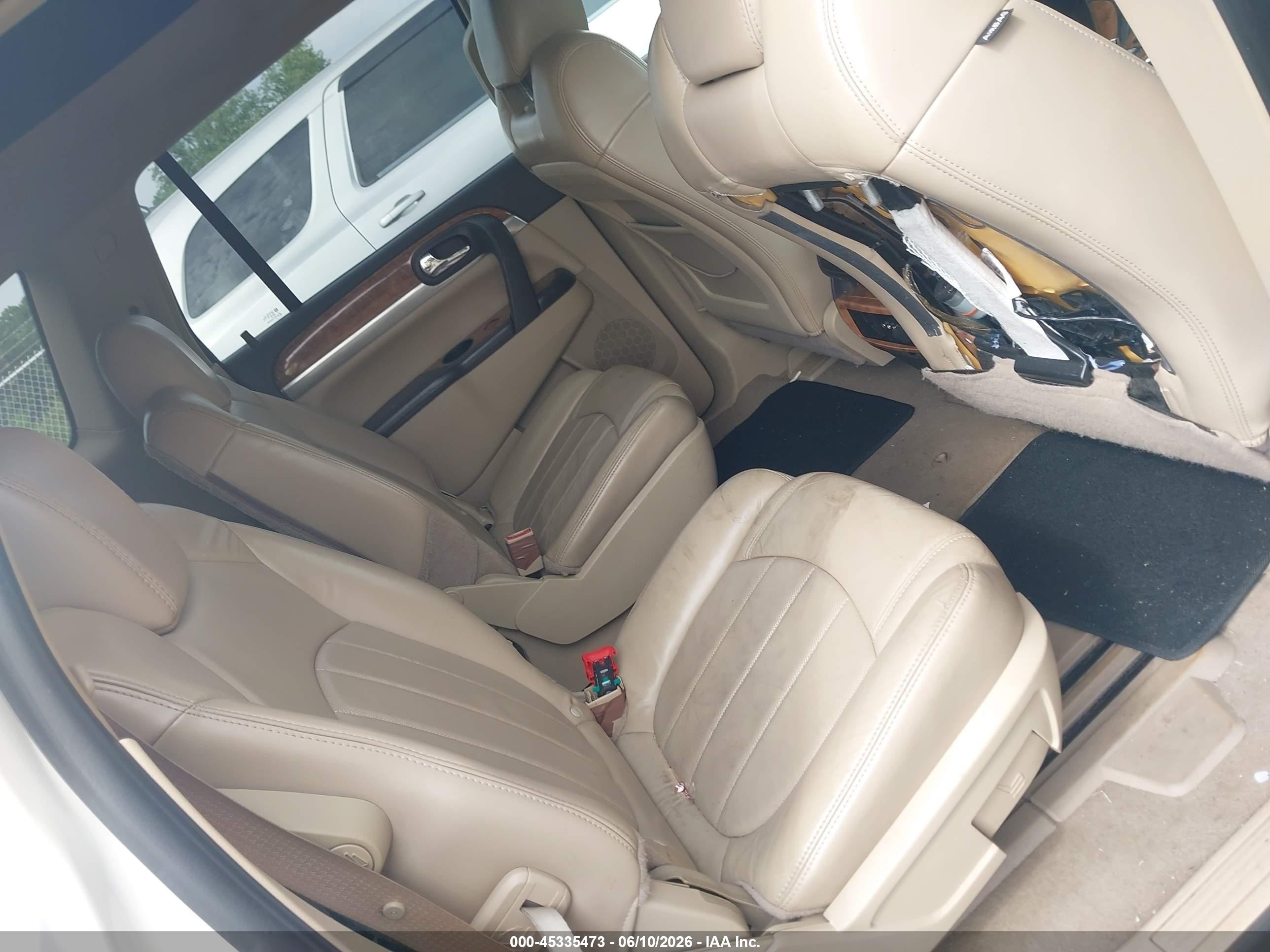 2009 Buick Enclave Cxl White vin: 5GAEV23D19J170250