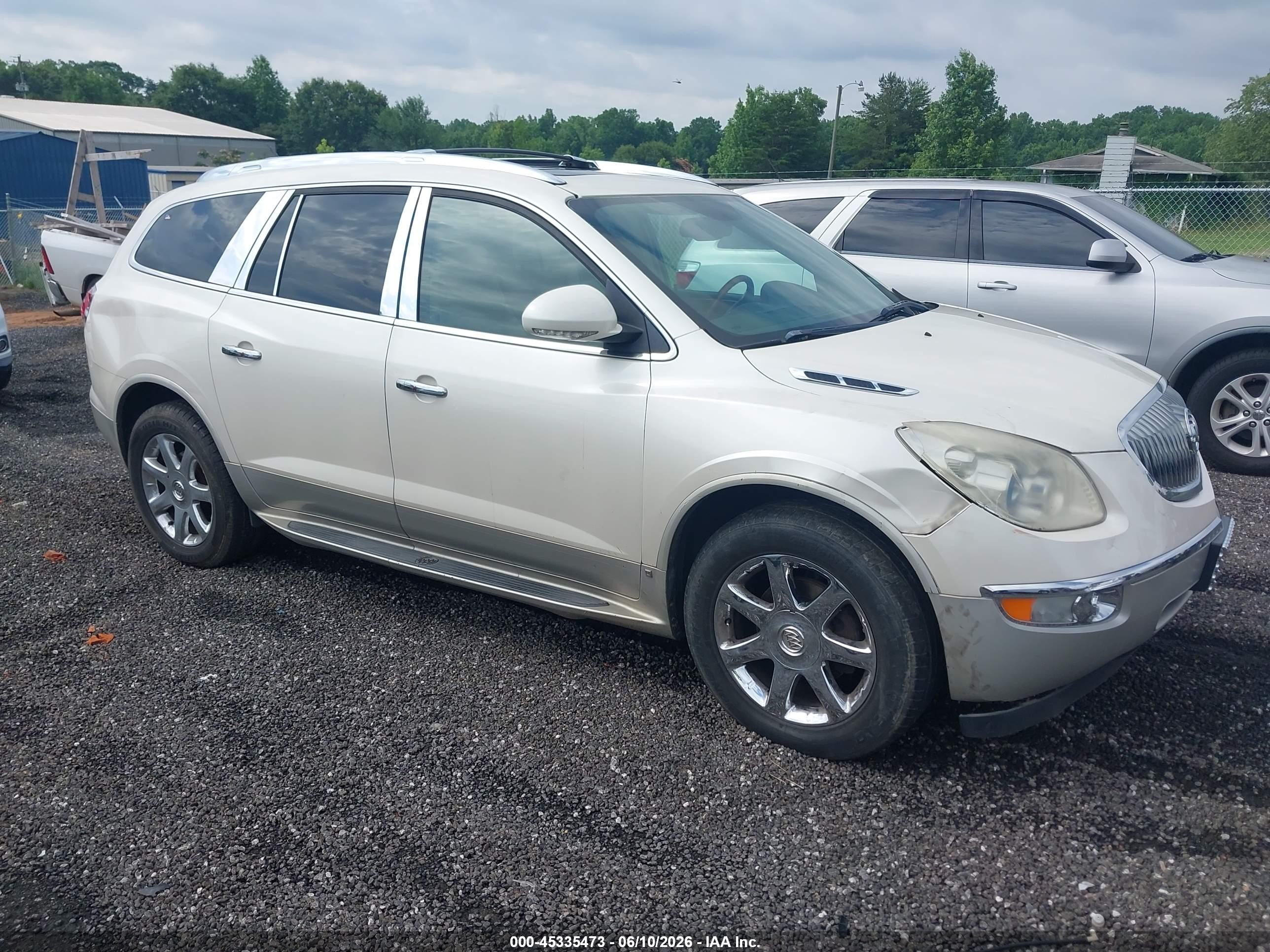 2009 Buick Enclave Cxl White vin: 5GAEV23D19J170250