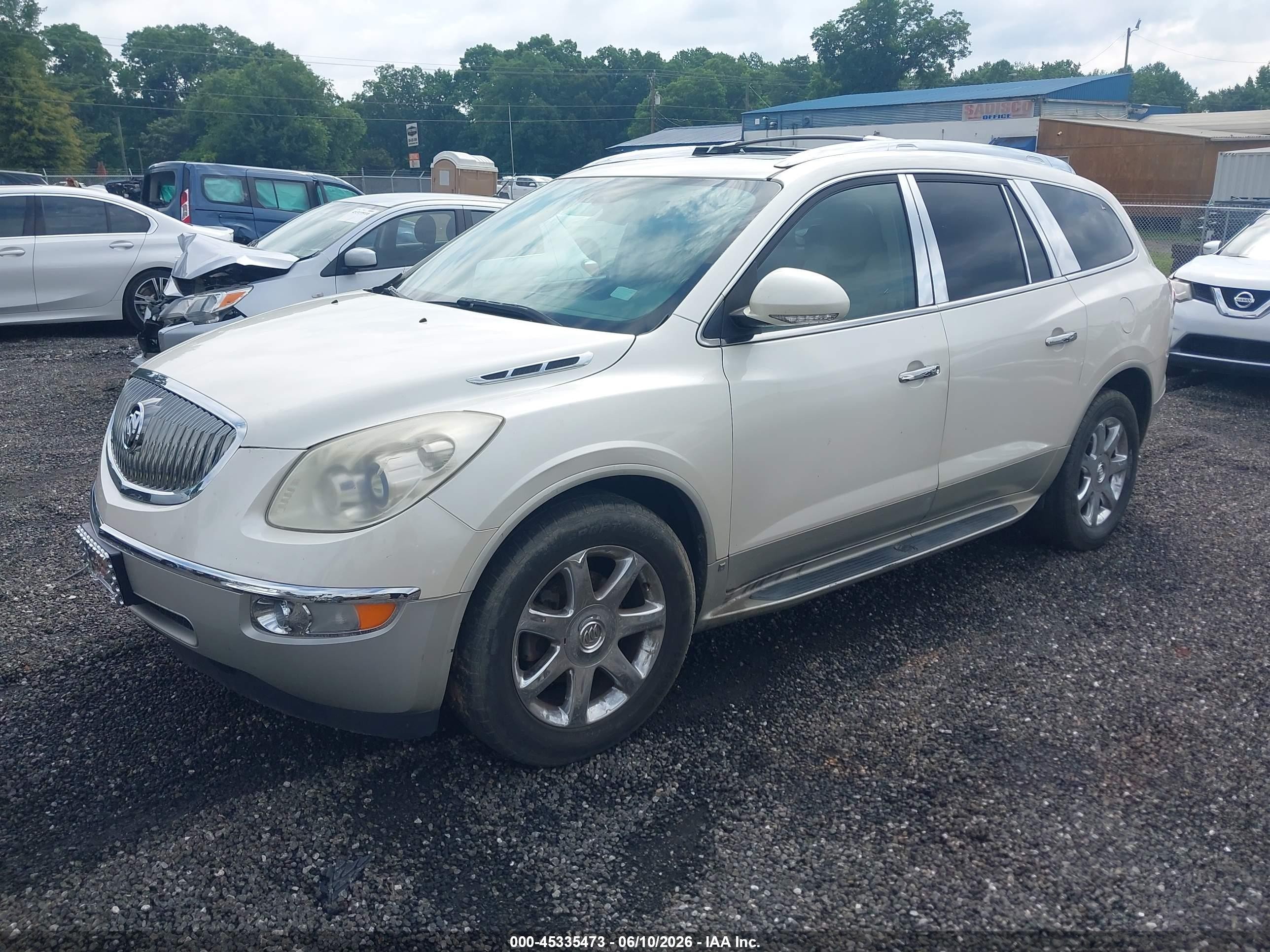 2009 Buick Enclave Cxl White vin: 5GAEV23D19J170250