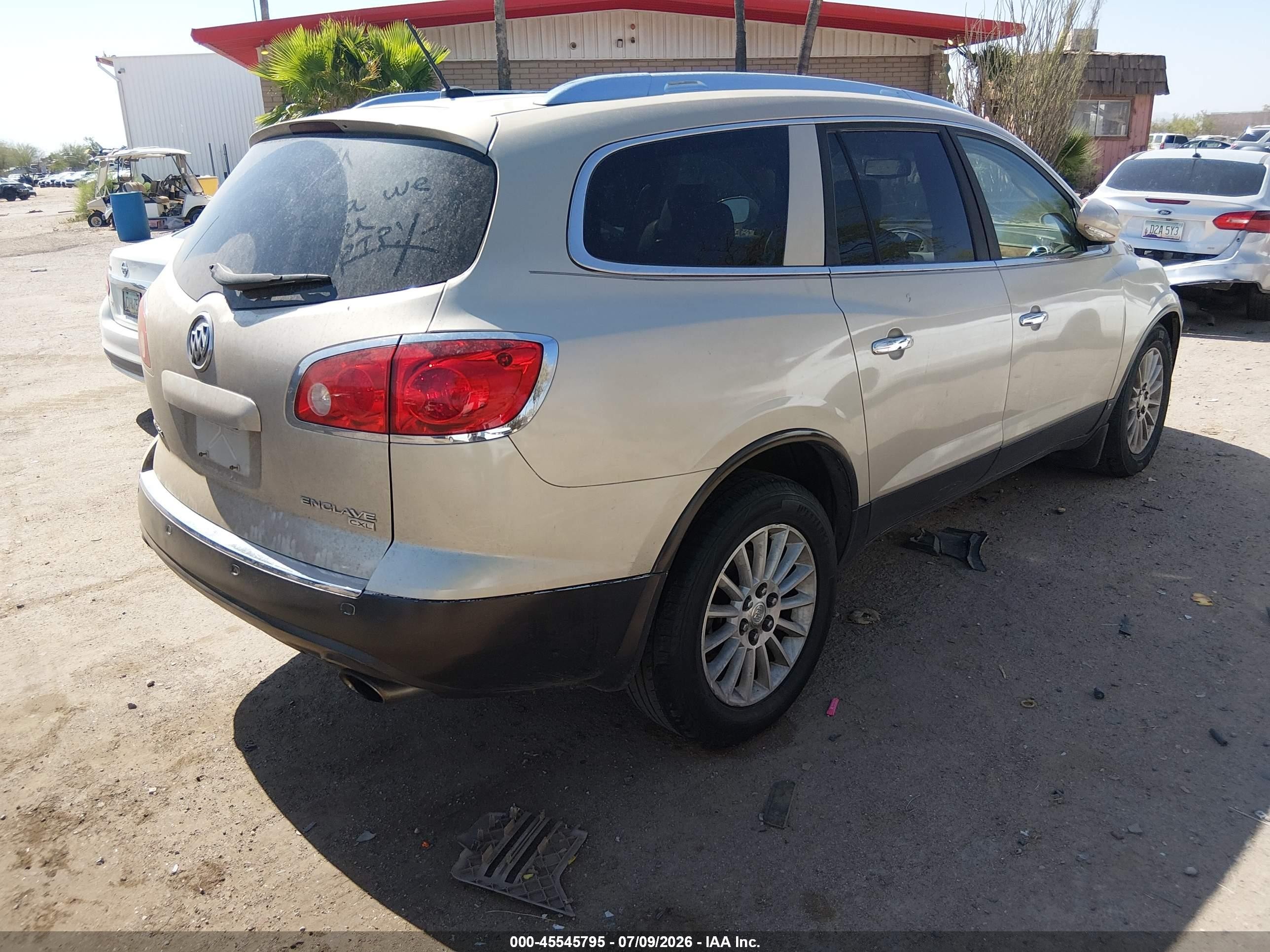 2009 Buick Enclave Cxl Gold vin: 5GAEV23D39J159525