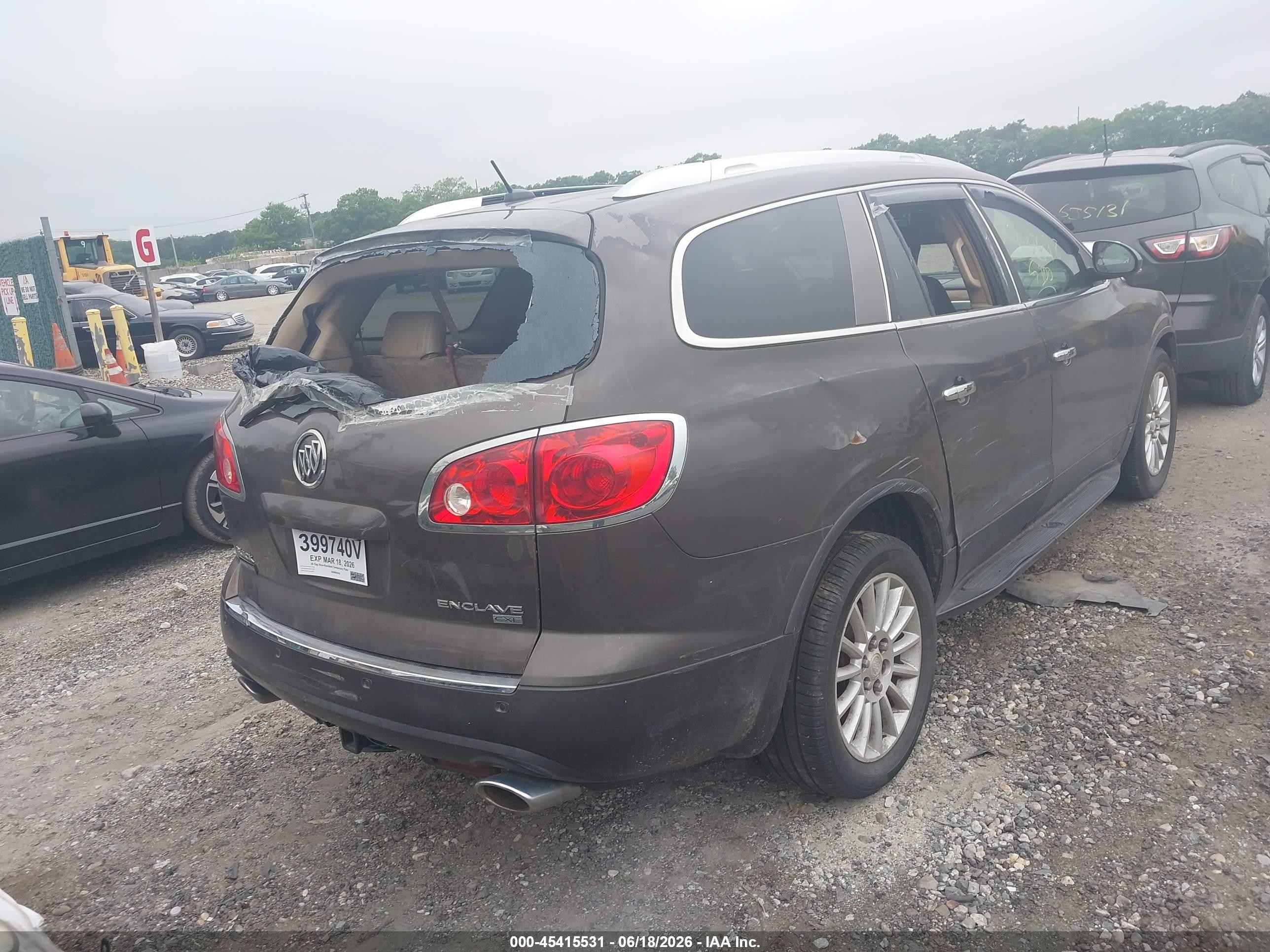 2009 Buick Enclave Cxl Brown vin: 5GAEV23D49J173675
