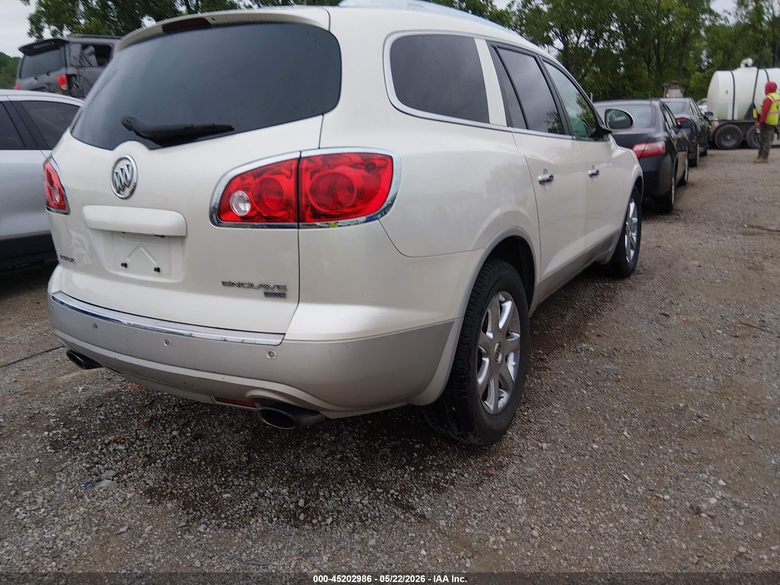 2009 Buick Enclave Cxl White vin: 5GAEV23D59J188525