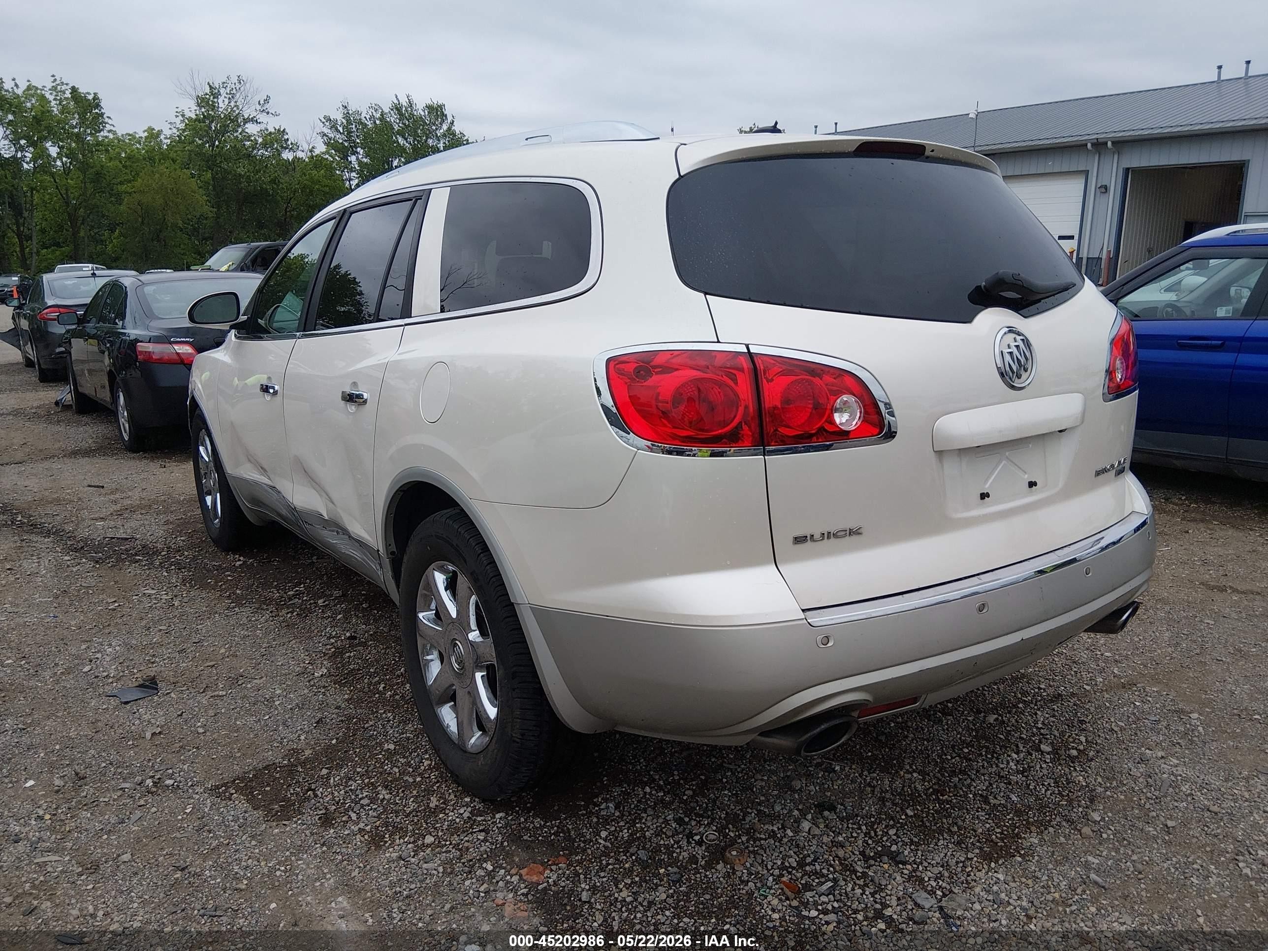 2009 Buick Enclave Cxl White vin: 5GAEV23D59J188525