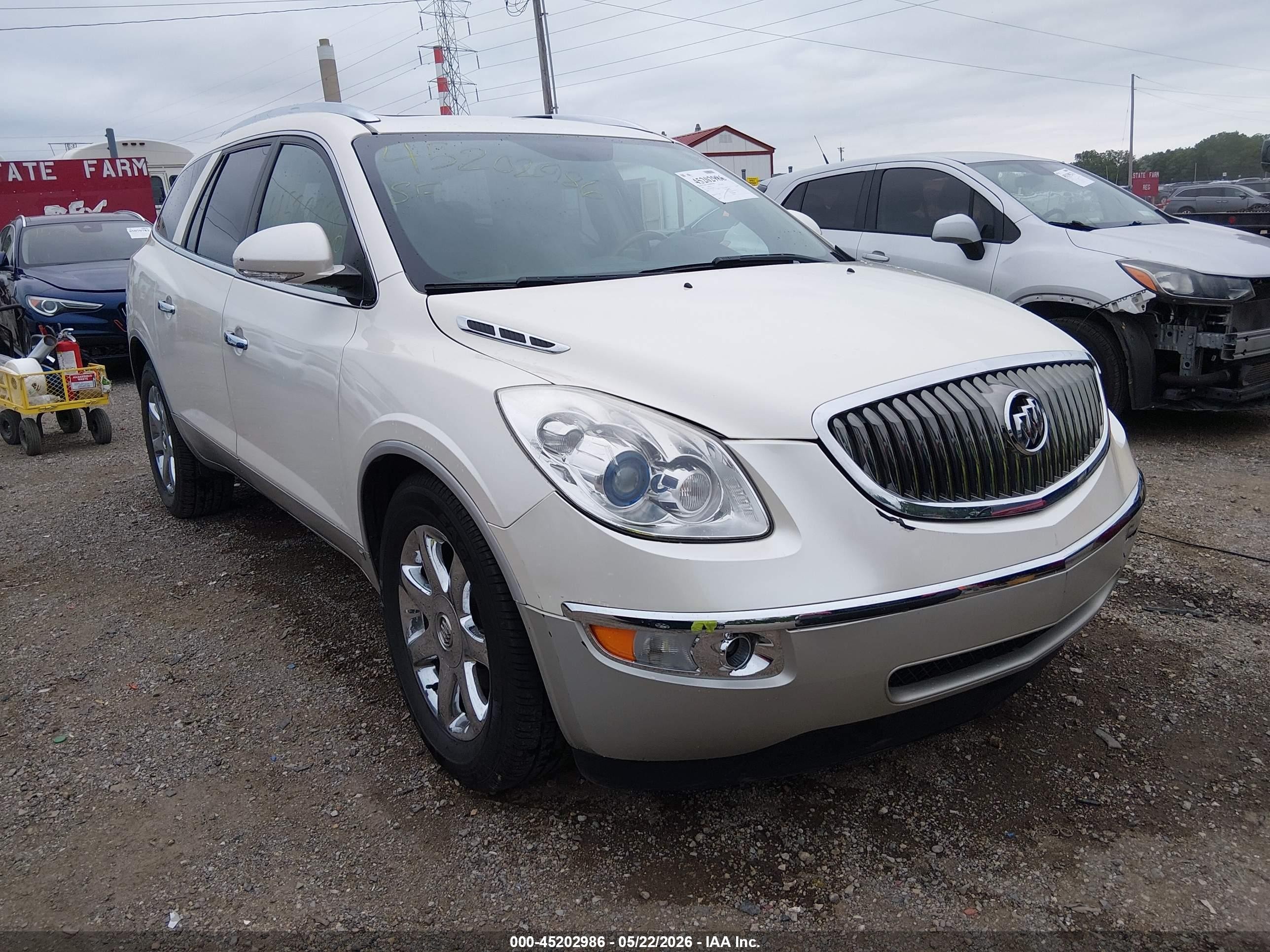 2009 Buick Enclave Cxl White vin: 5GAEV23D59J188525