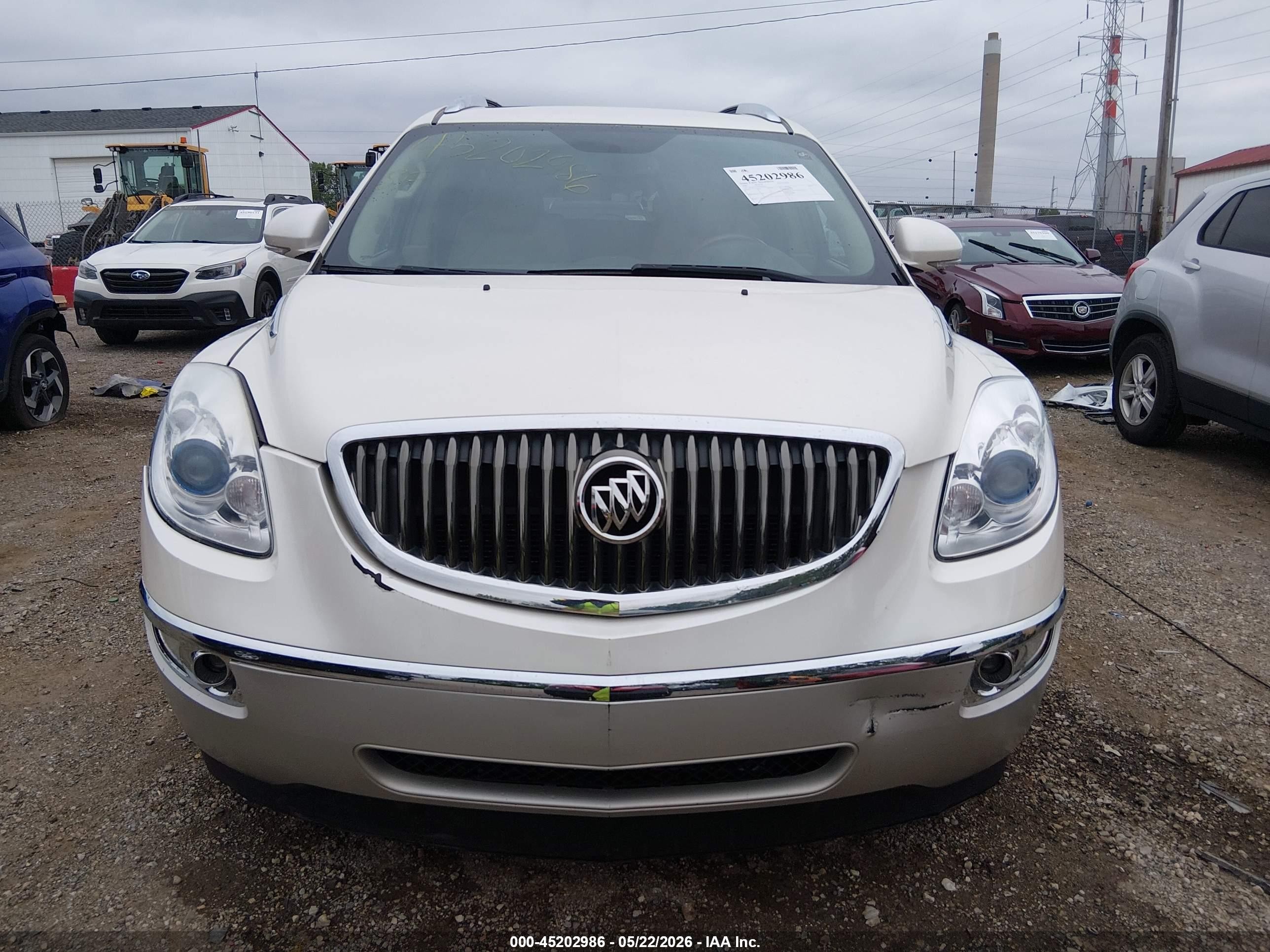 2009 Buick Enclave Cxl White vin: 5GAEV23D59J188525