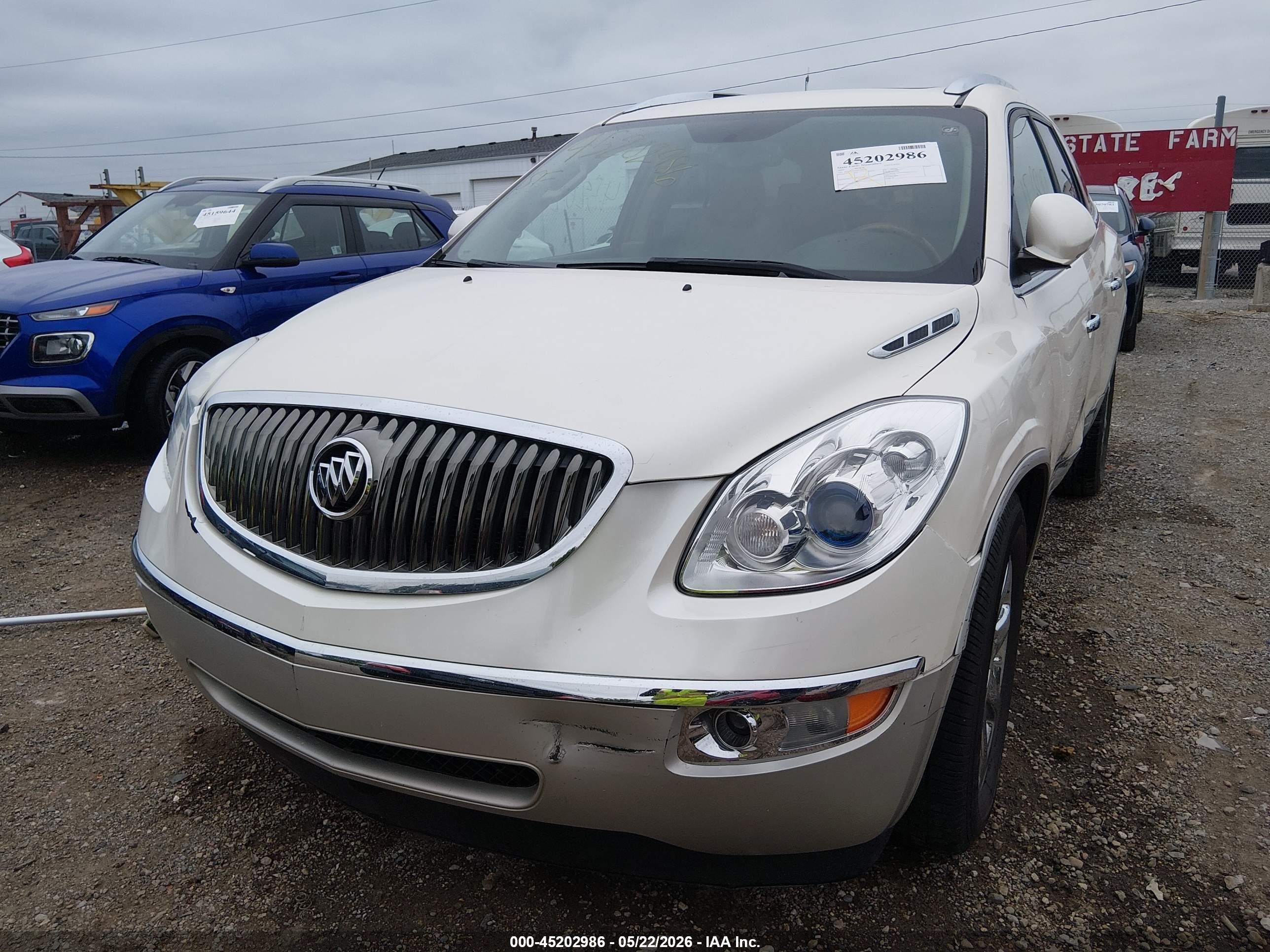2009 Buick Enclave Cxl White vin: 5GAEV23D59J188525