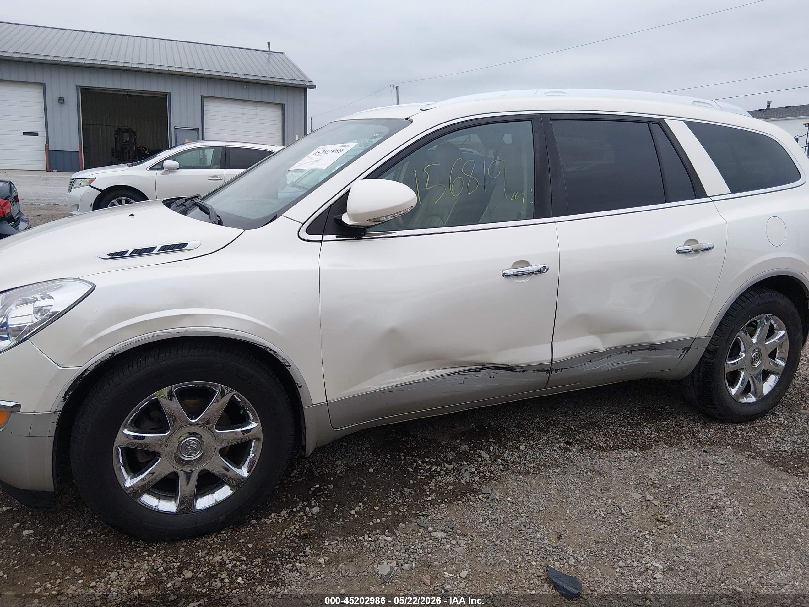 2009 Buick Enclave Cxl White vin: 5GAEV23D59J188525