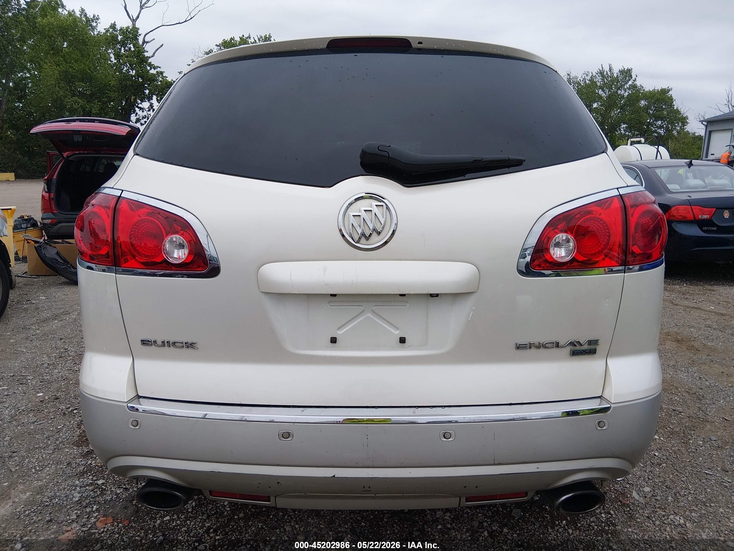 2009 Buick Enclave Cxl White vin: 5GAEV23D59J188525