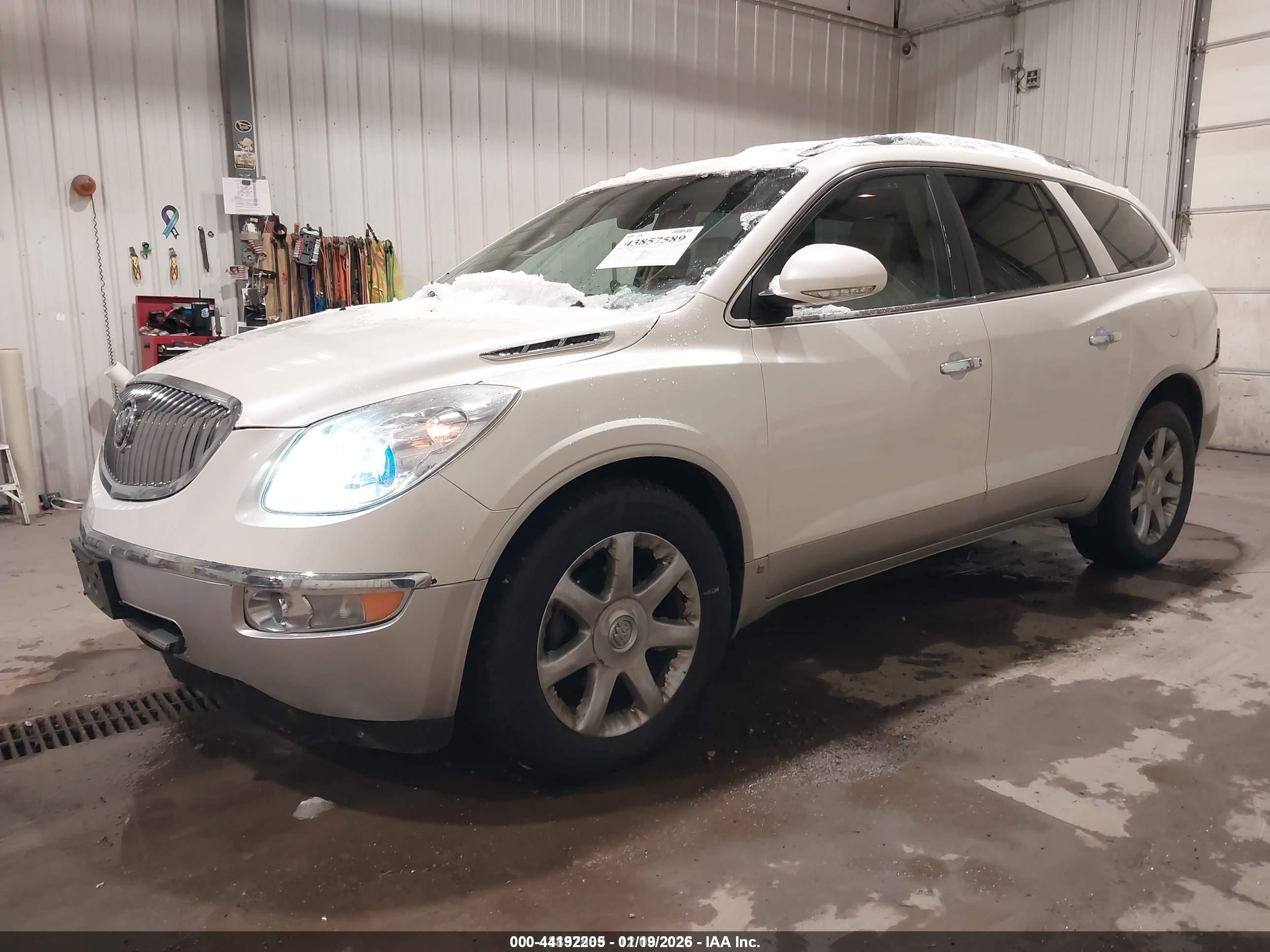 2009 Buick Enclave Cxl White vin: 5GAEV23D69J200505