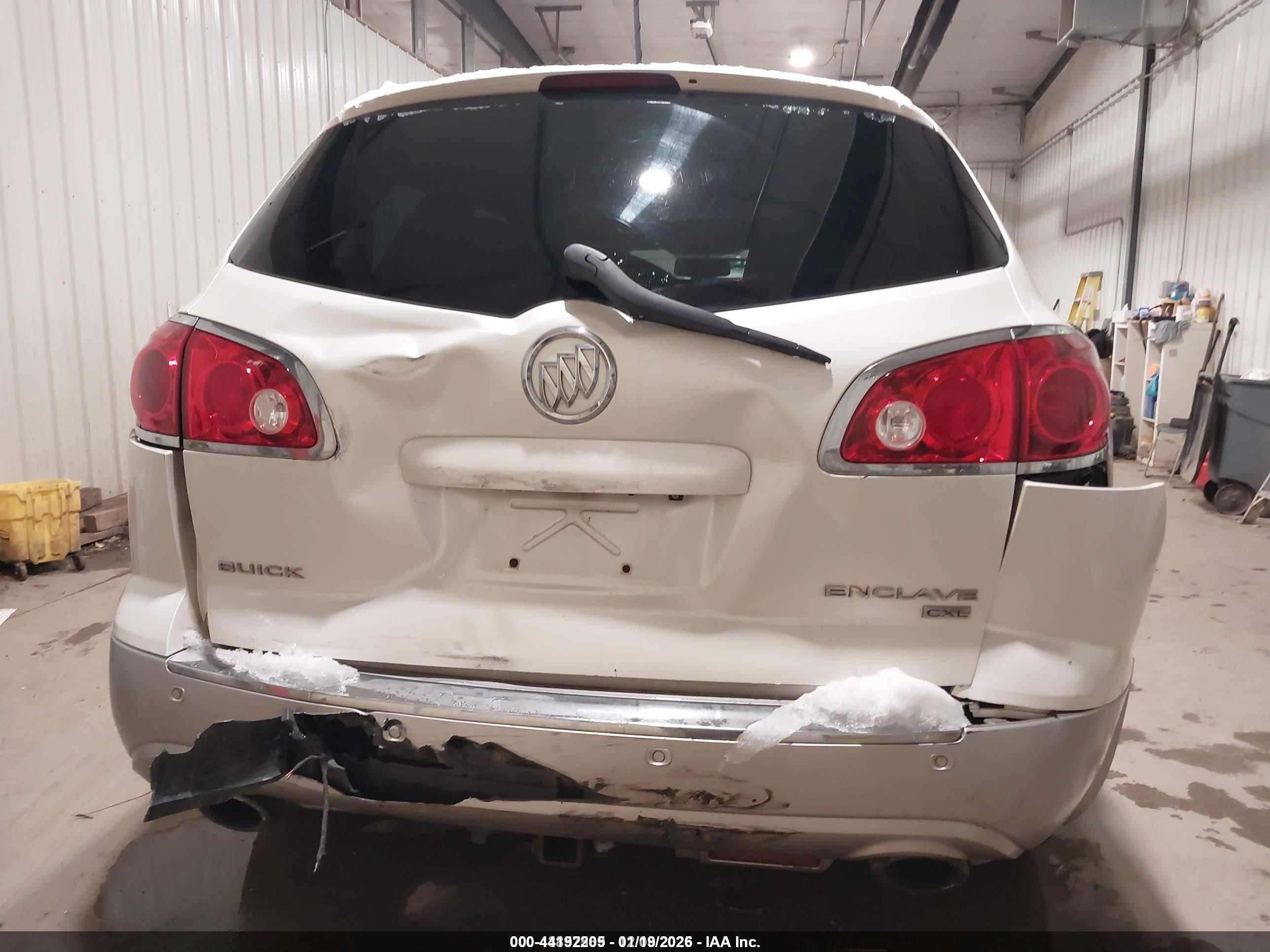 2009 Buick Enclave Cxl White vin: 5GAEV23D69J200505