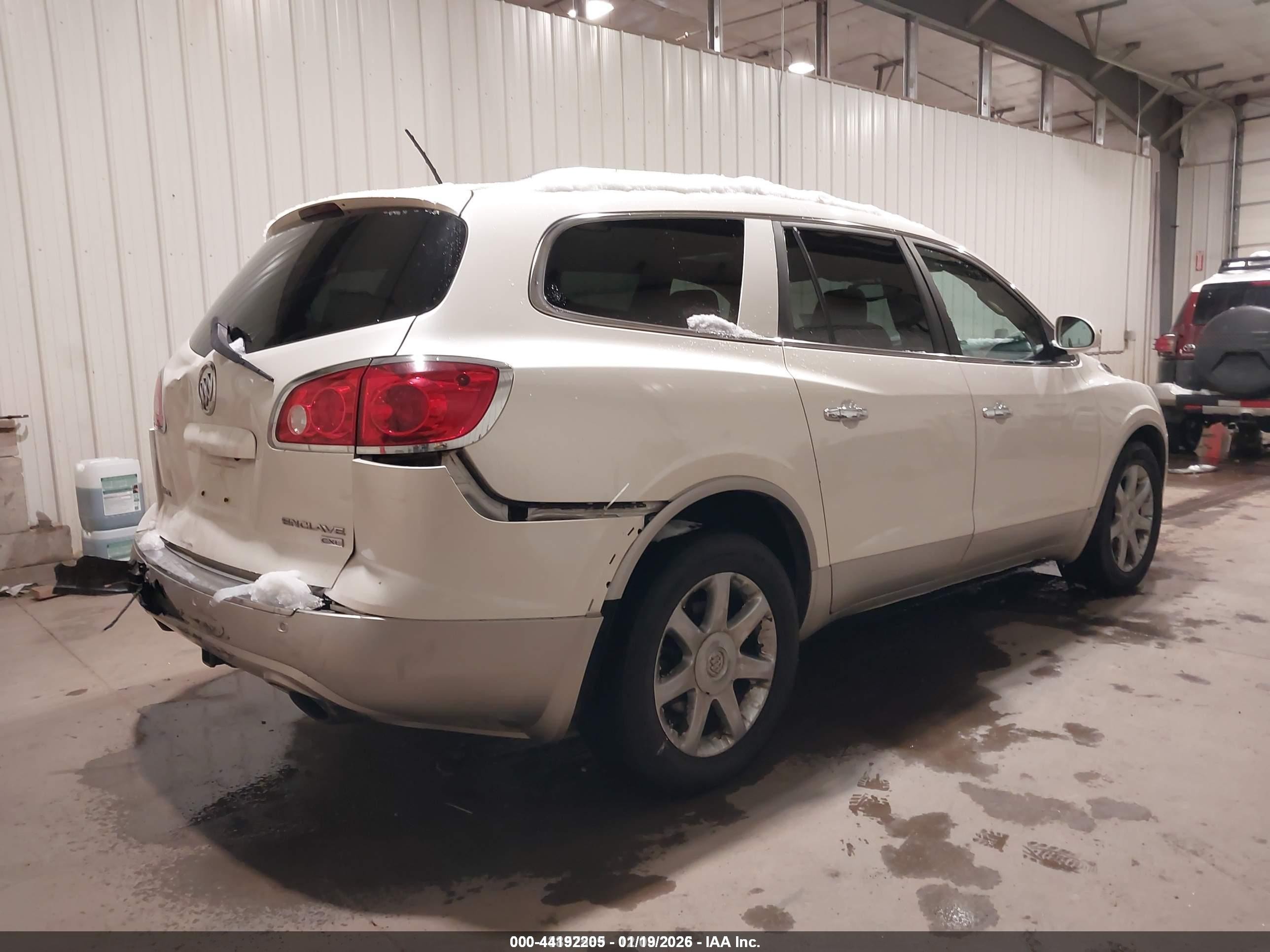 2009 Buick Enclave Cxl White vin: 5GAEV23D69J200505