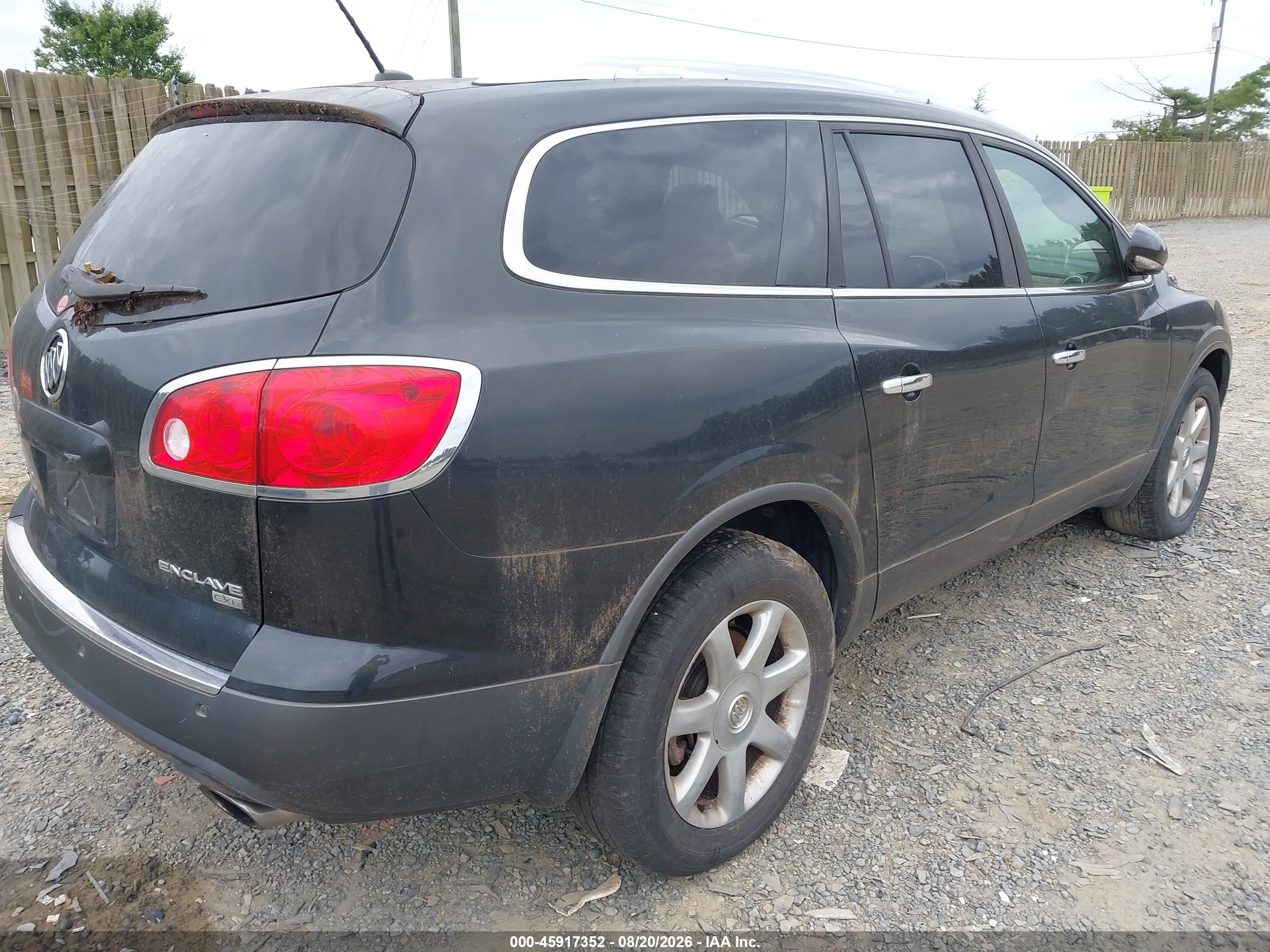 2009 Buick Enclave Cxl Black vin: 5GAEV23D69J206711