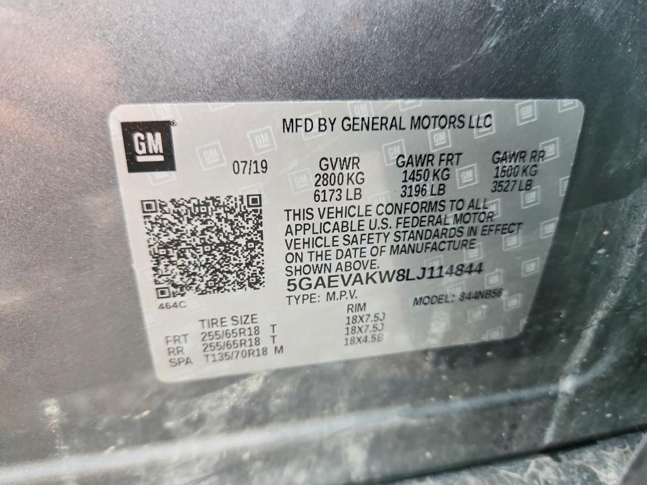 2020 Buick Enclave Essence Серый vin: 5GAEVAKW8LJ114844