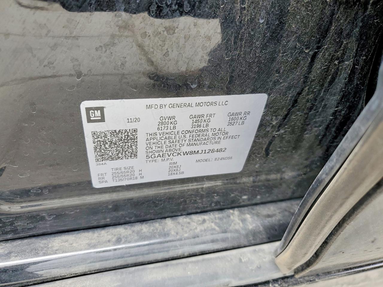 2021 Buick Enclave Avenir Черный vin: 5GAEVCKW8MJ128482