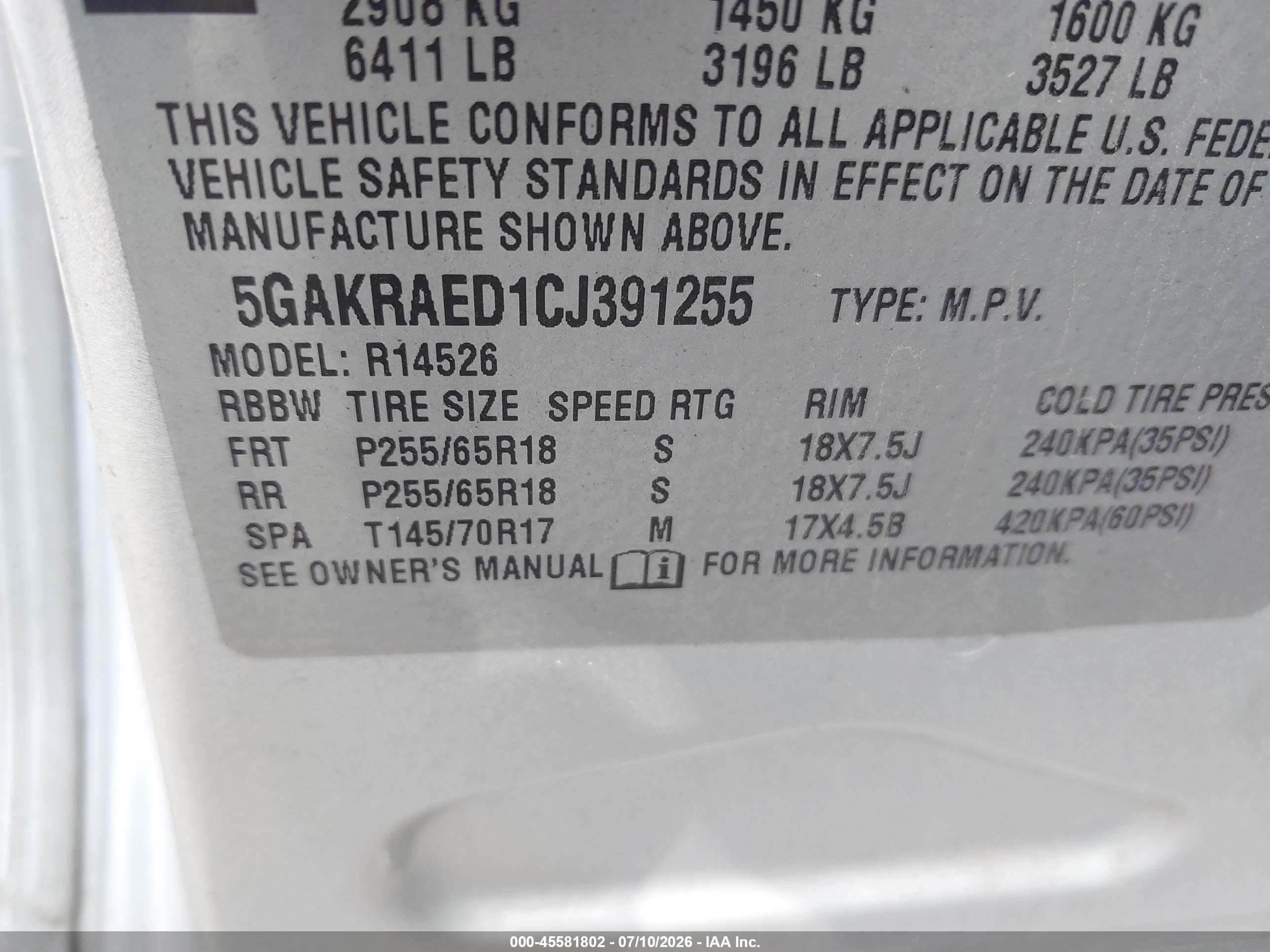 2012 Buick Enclave   Silver vin: 5GAKRAED1CJ391255