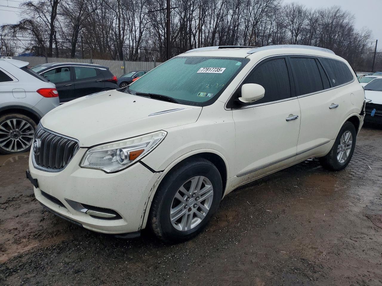 2014 Buick Enclave White vin: 5GAKRAKD1EJ162470