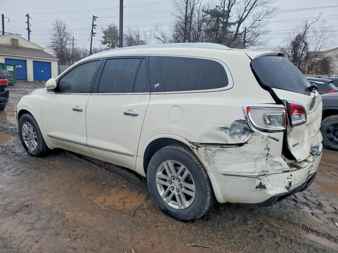 2014 Buick Enclave White vin: 5GAKRAKD1EJ162470