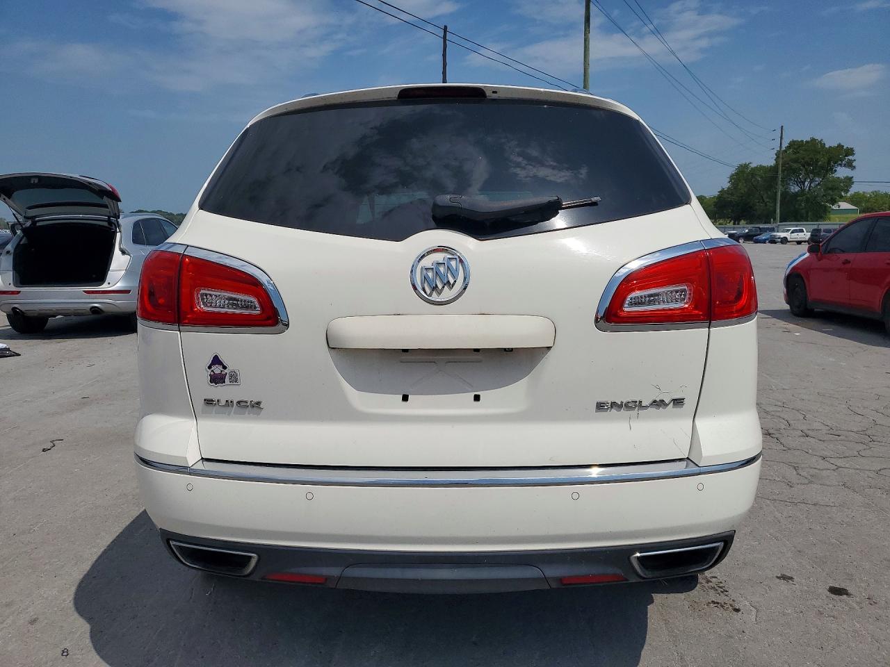2014 Buick Enclave White vin: 5GAKRAKD4EJ132394