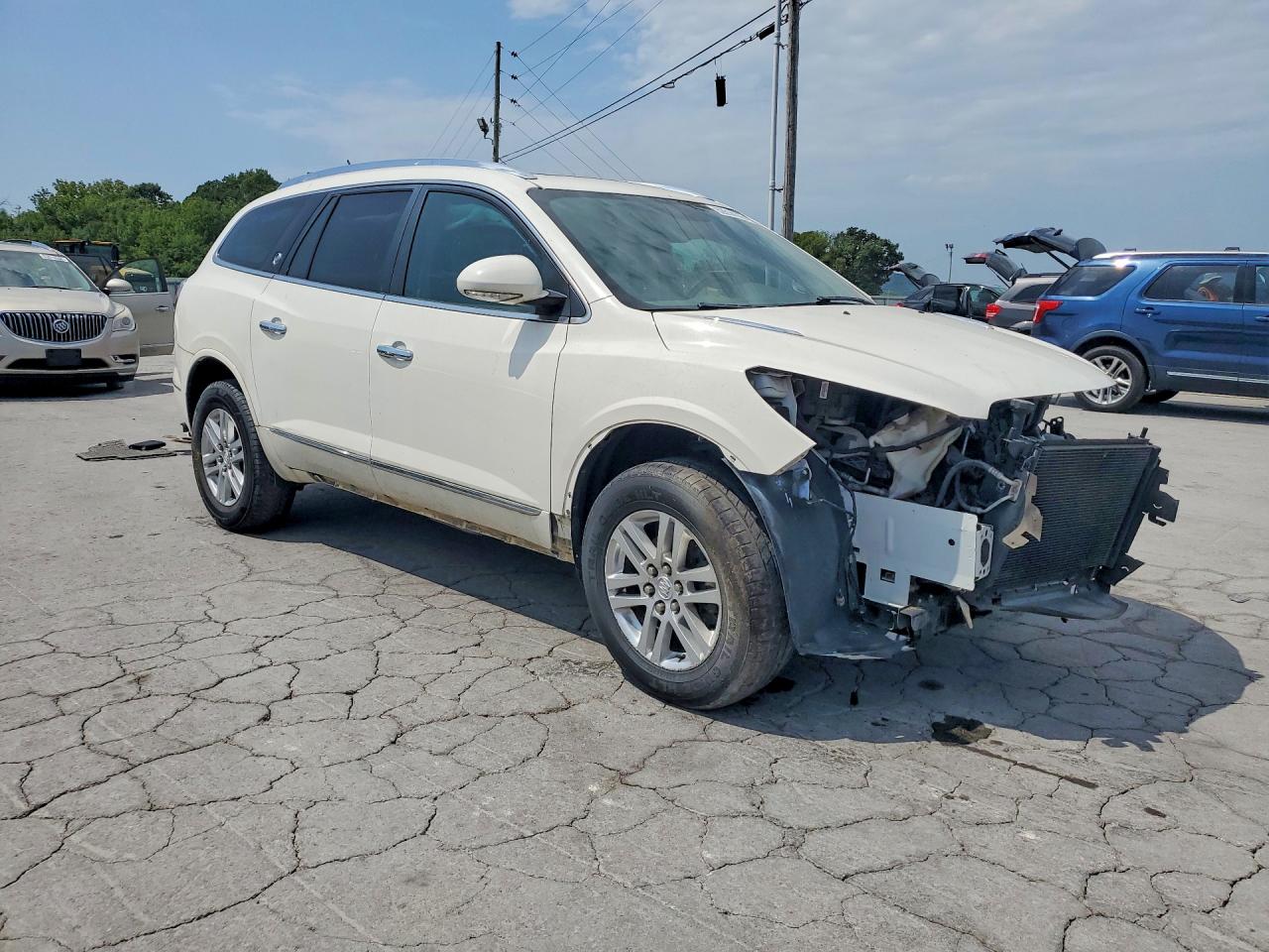 2014 Buick Enclave White vin: 5GAKRAKD4EJ132394