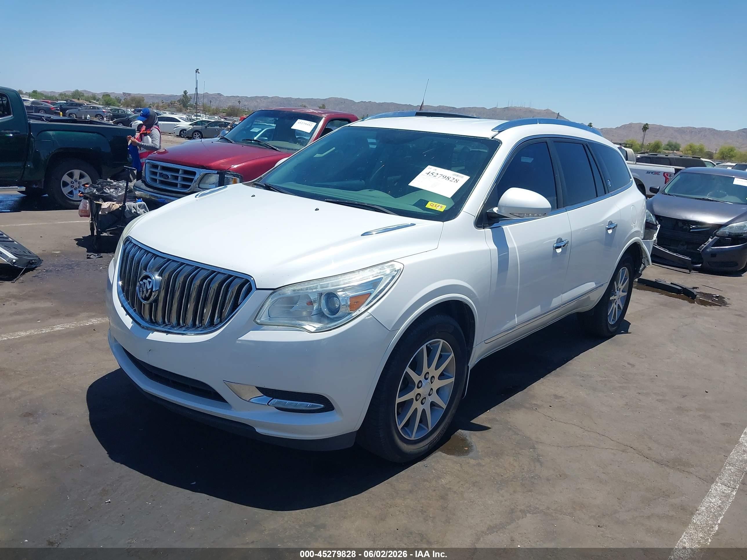 2017 Buick Enclave Convenience White vin: 5GAKRAKD5HJ338392