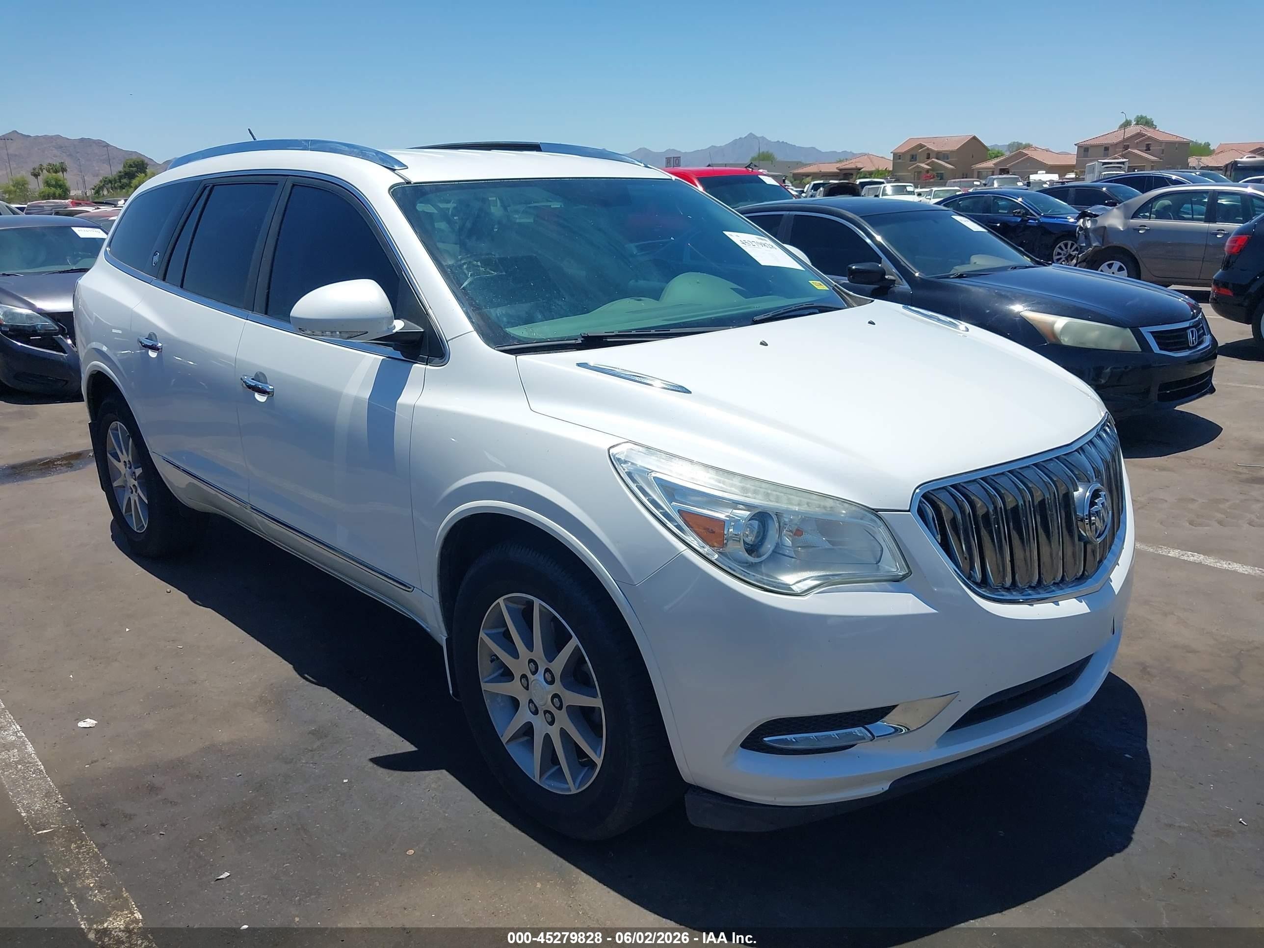 2017 Buick Enclave Convenience White vin: 5GAKRAKD5HJ338392