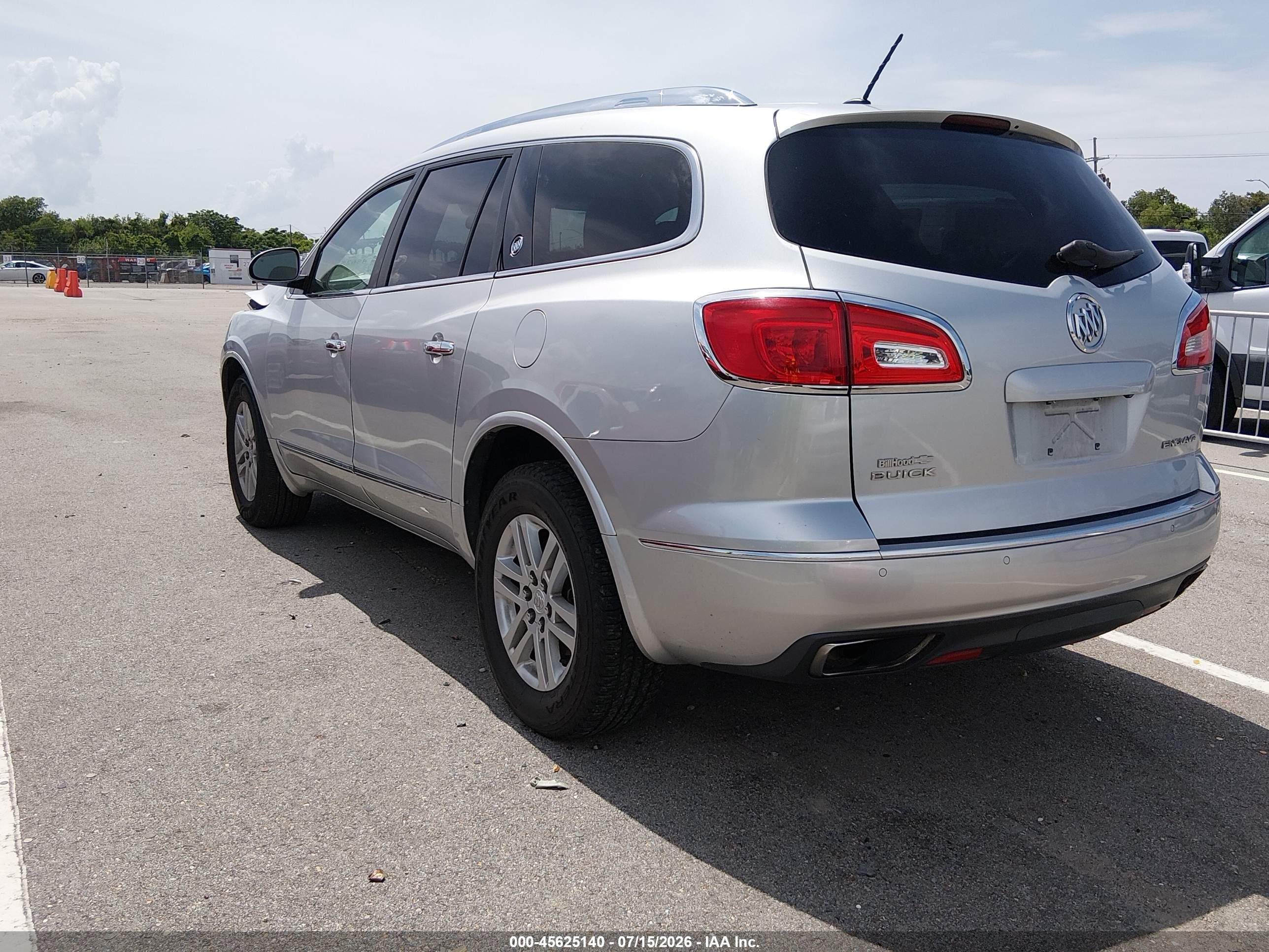2015 Buick Enclave Convenience Silver vin: 5GAKRAKD6FJ380017