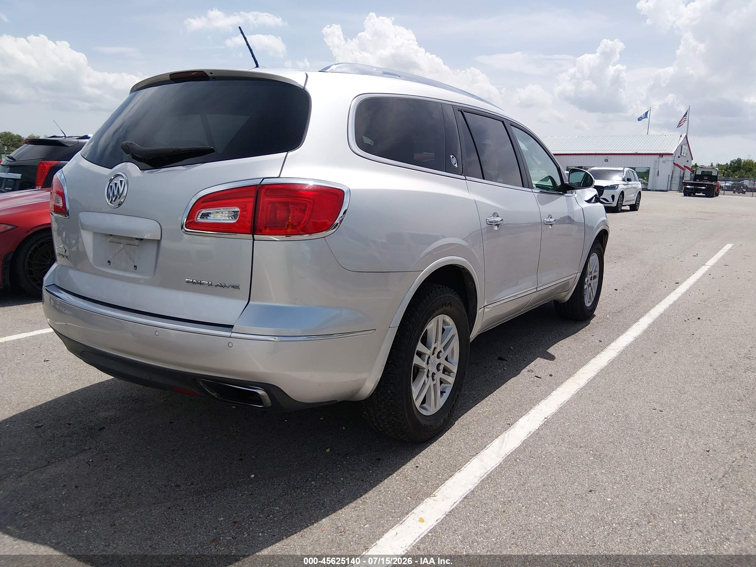 2015 Buick Enclave Convenience Silver vin: 5GAKRAKD6FJ380017
