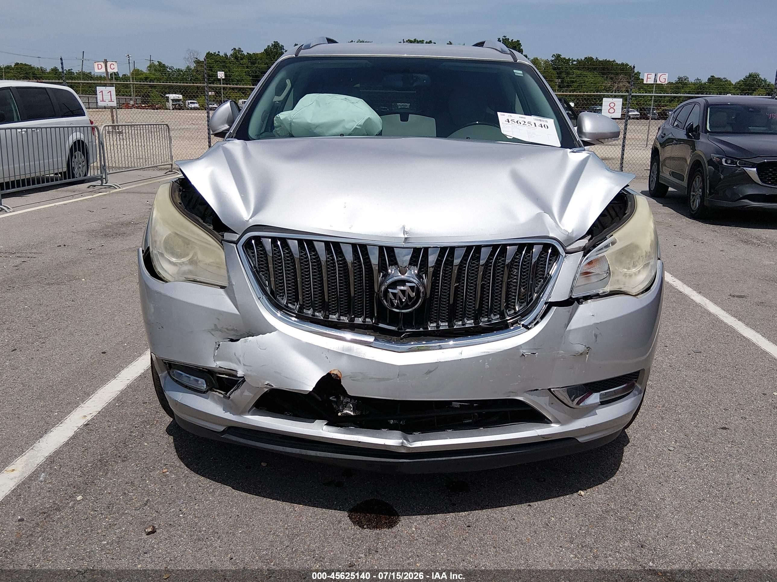 2015 Buick Enclave Convenience Silver vin: 5GAKRAKD6FJ380017