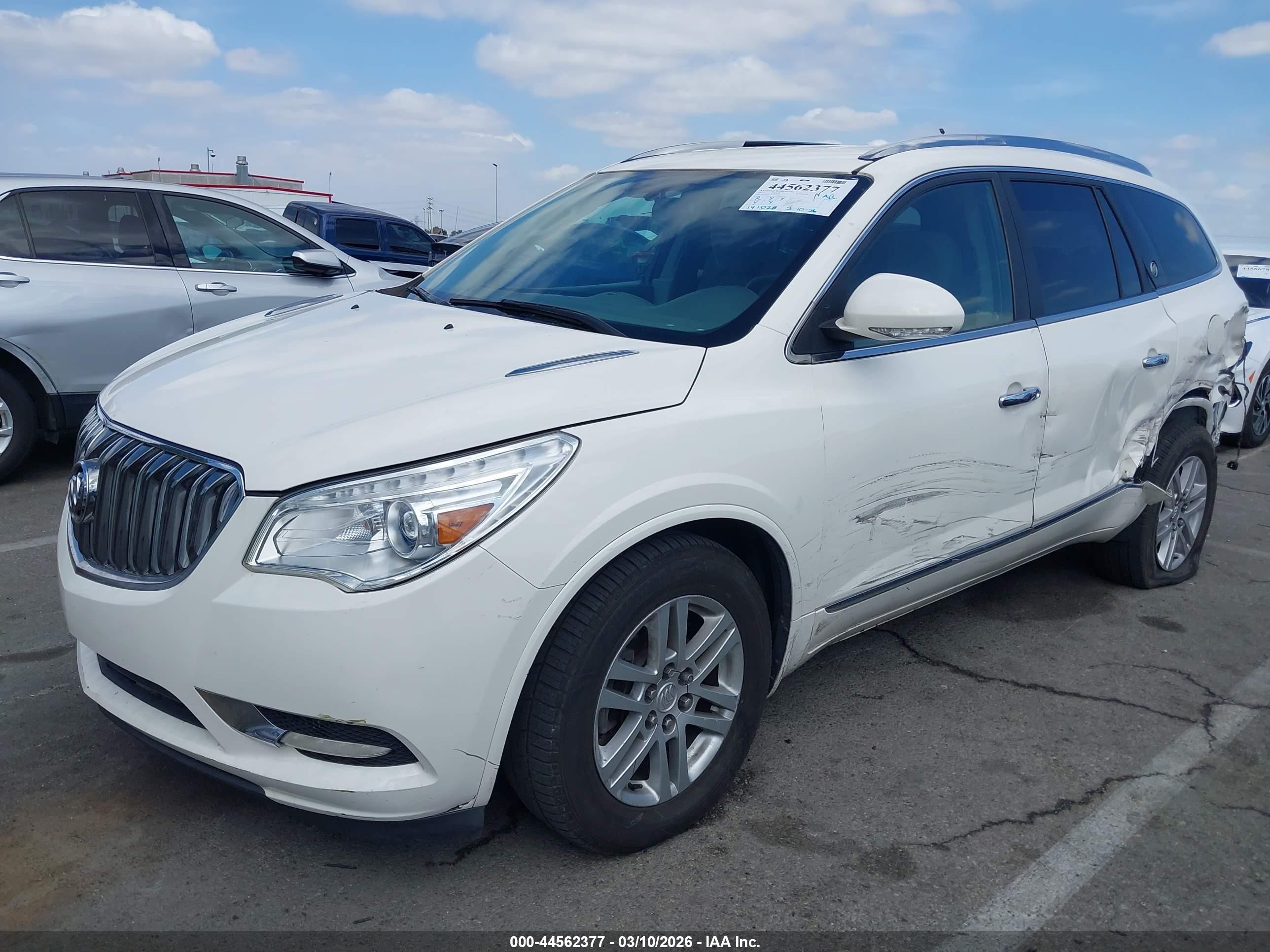 2015 Buick Enclave Convenience White vin: 5GAKRAKD8FJ119696