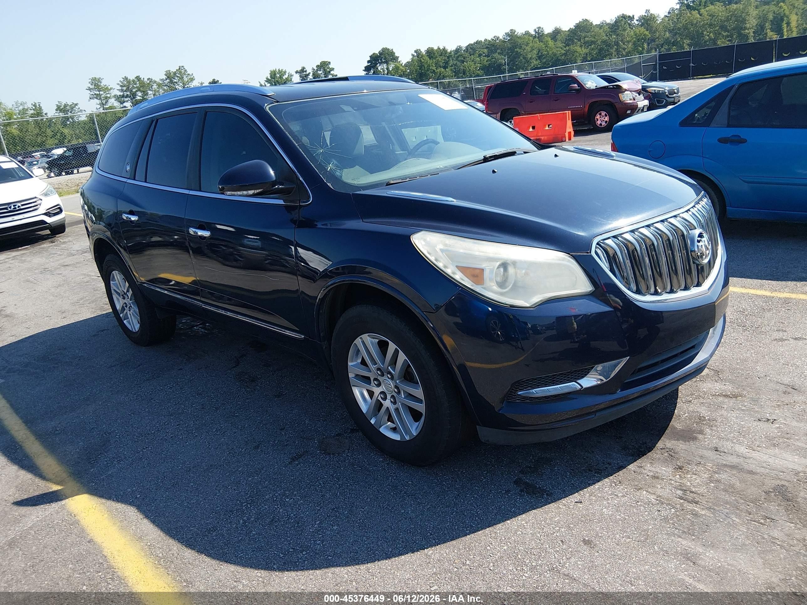 2015 Buick Enclave Convenience Синий vin: 5GAKRAKD8FJ376793