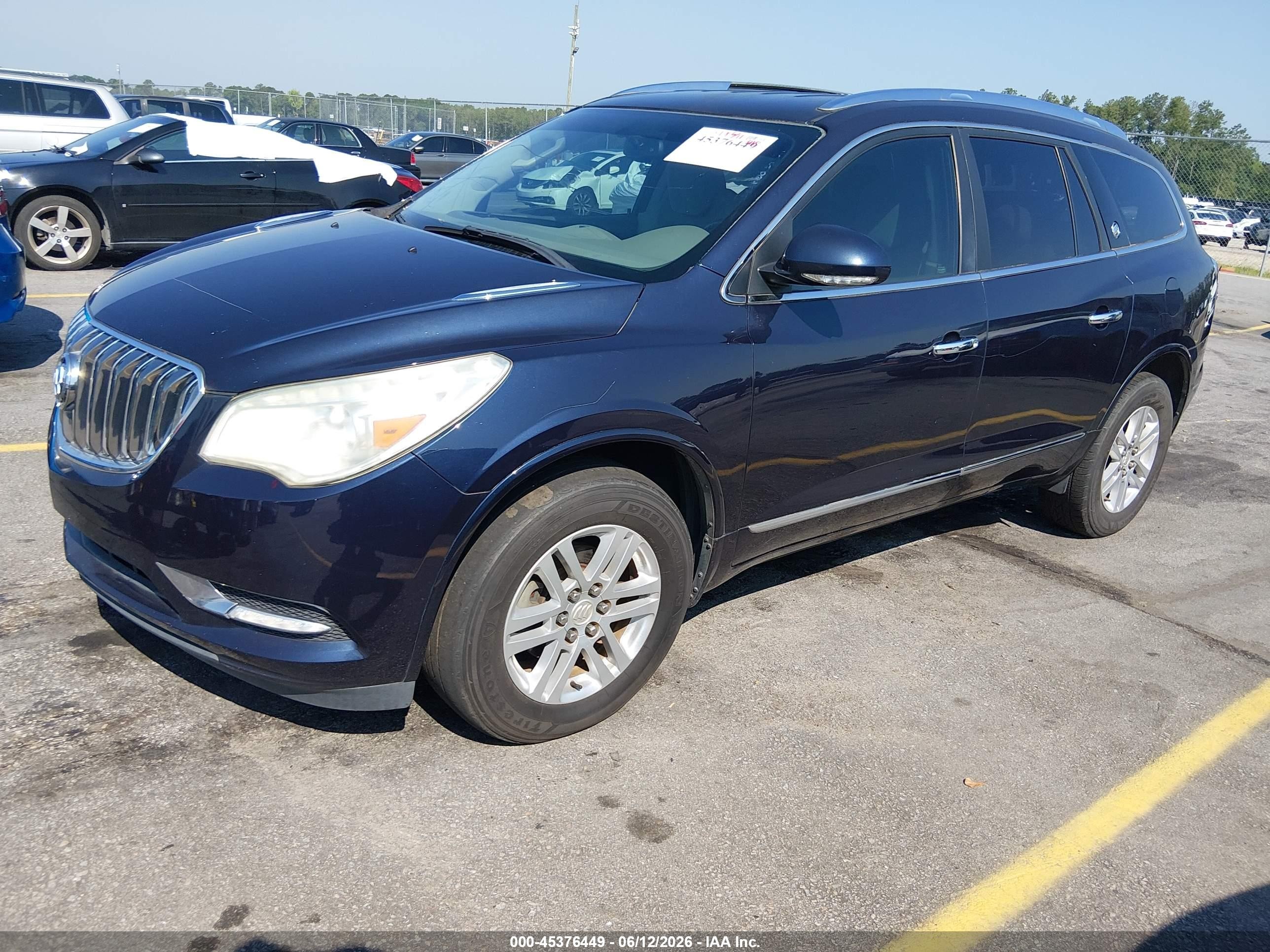 2015 Buick Enclave Convenience Синий vin: 5GAKRAKD8FJ376793
