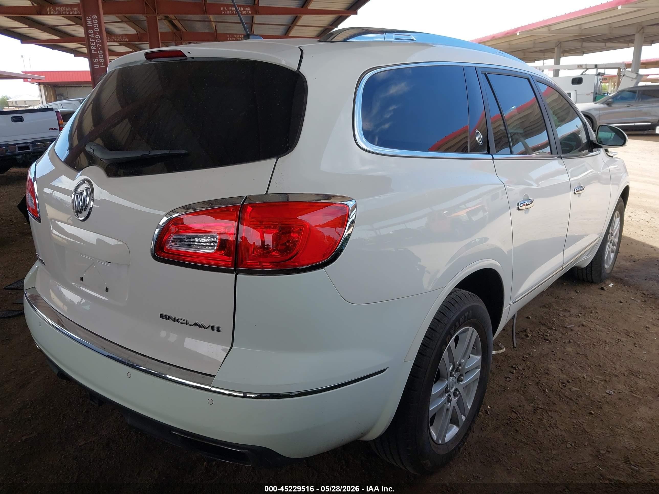 2015 Buick Enclave Convenience White vin: 5GAKRAKD9FJ283023