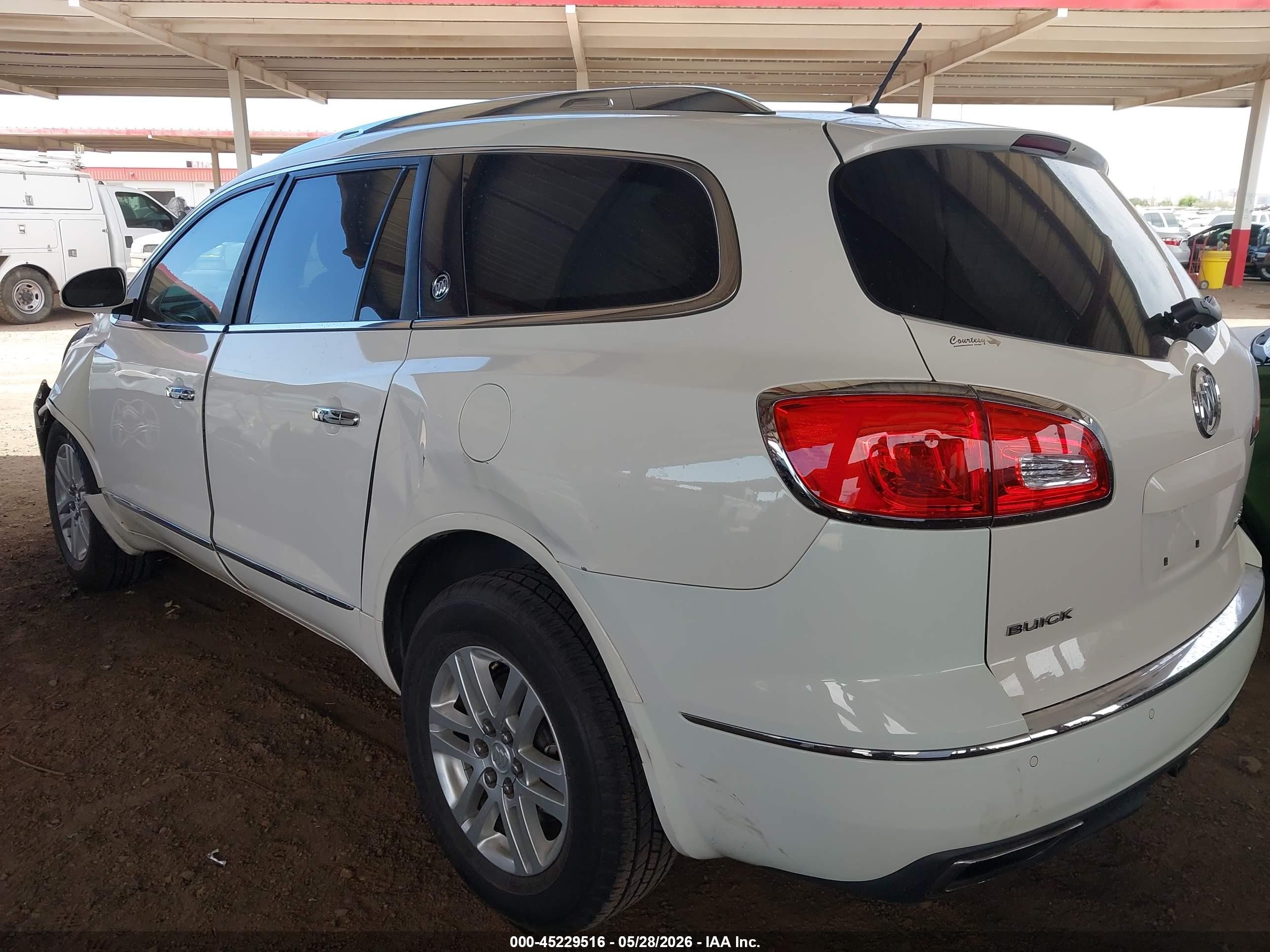 2015 Buick Enclave Convenience White vin: 5GAKRAKD9FJ283023
