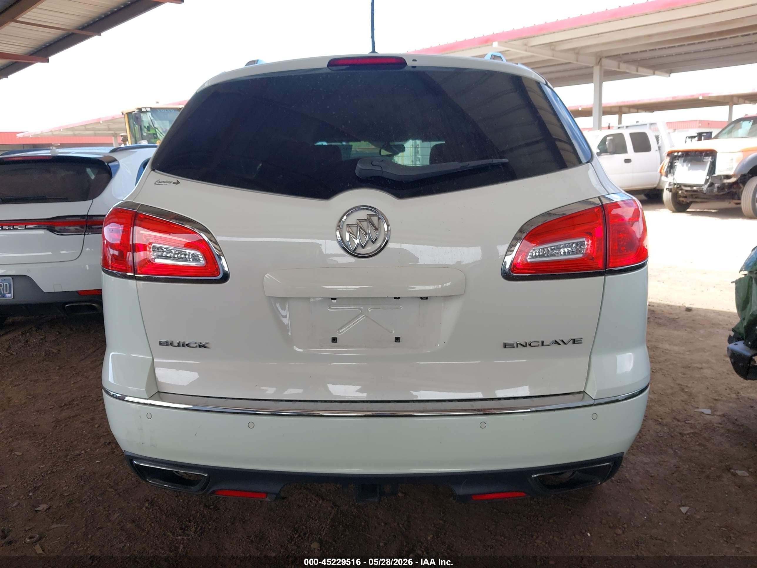 2015 Buick Enclave Convenience White vin: 5GAKRAKD9FJ283023