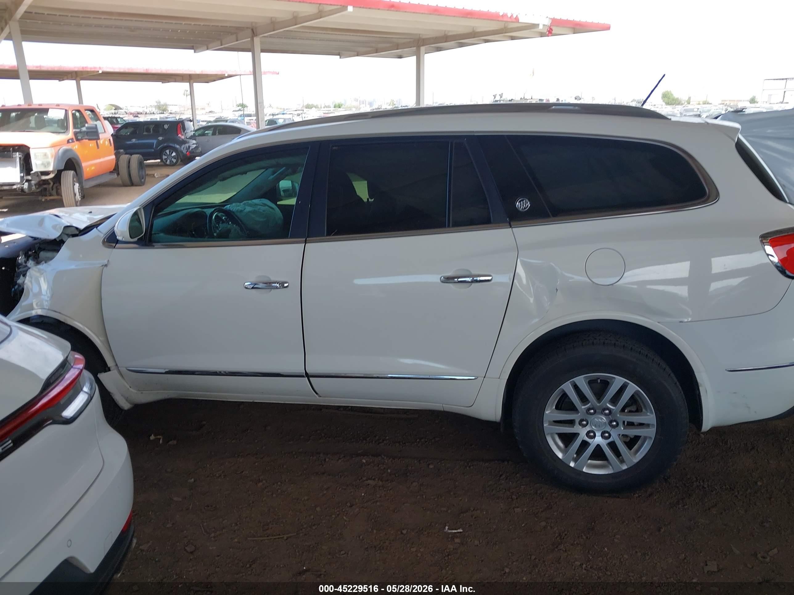 2015 Buick Enclave Convenience White vin: 5GAKRAKD9FJ283023