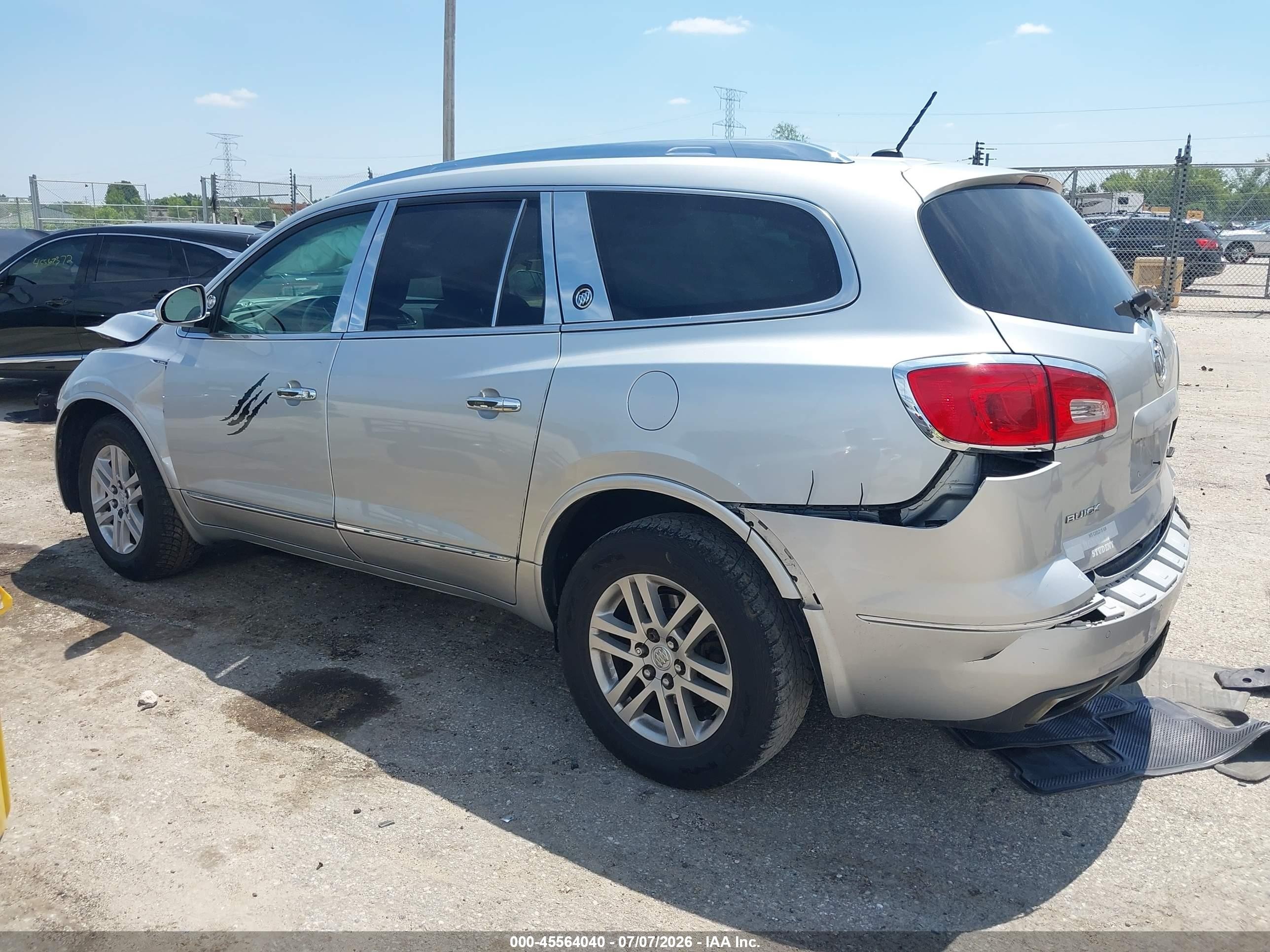 2014 Buick Enclave Convenience Silver vin: 5GAKRAKDXEJ225520