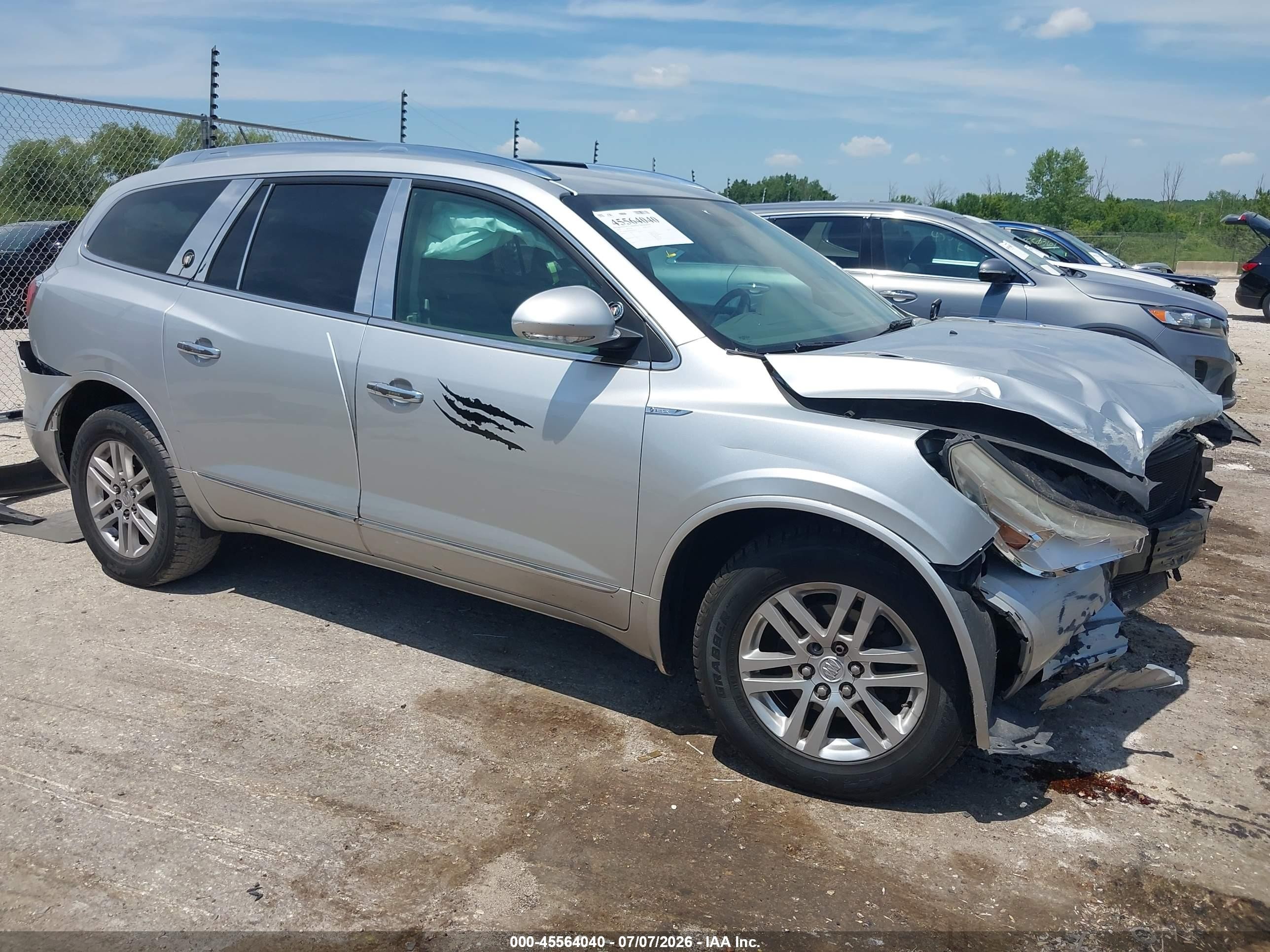 2014 Buick Enclave Convenience Silver vin: 5GAKRAKDXEJ225520