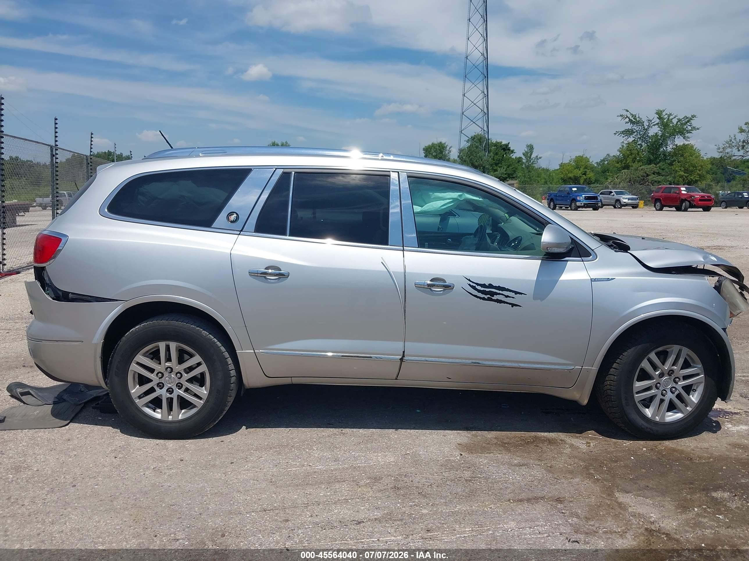 2014 Buick Enclave Convenience Silver vin: 5GAKRAKDXEJ225520