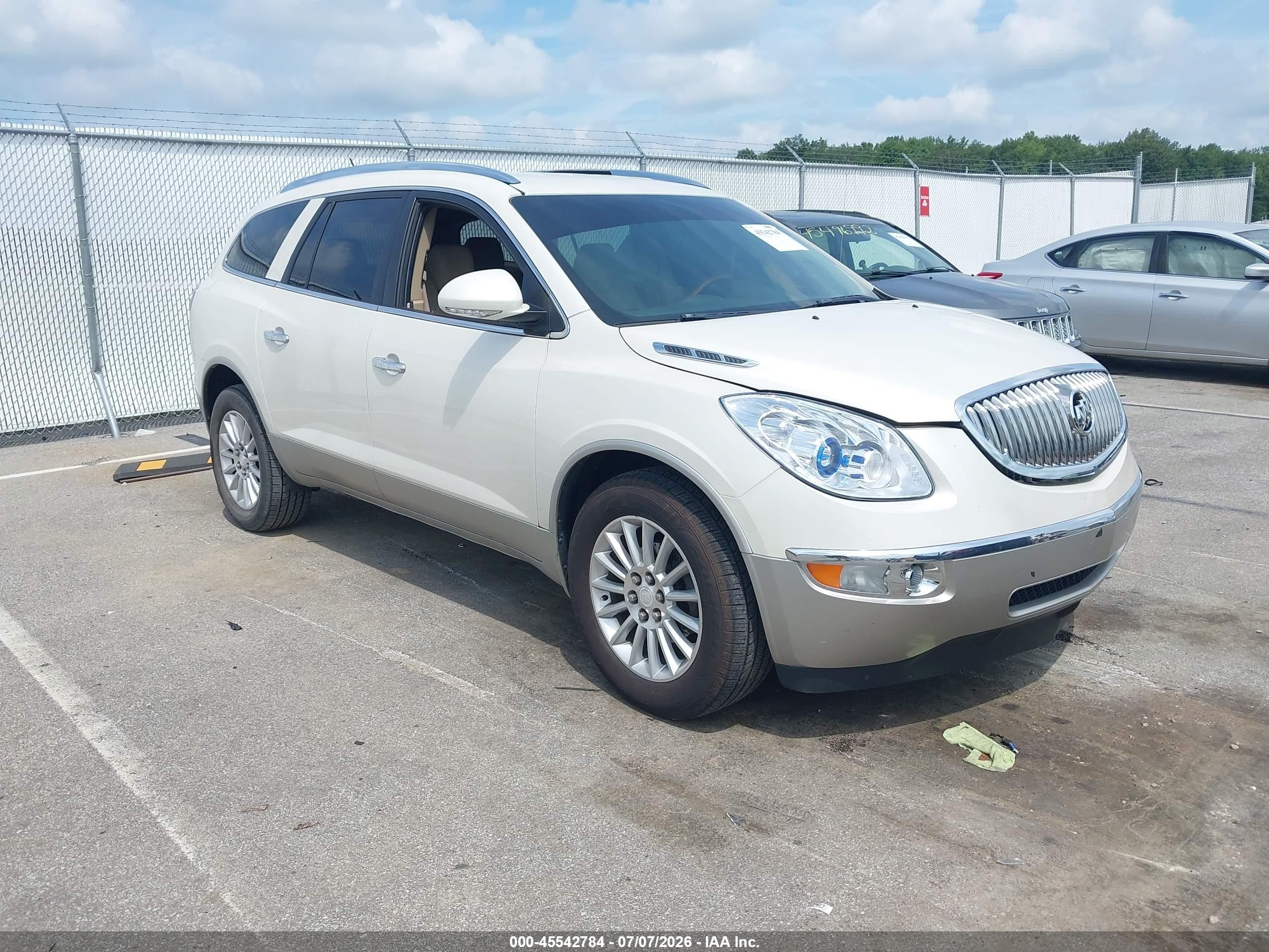 2011 Buick Enclave 1xl White vin: 5GAKRBED0BJ347168