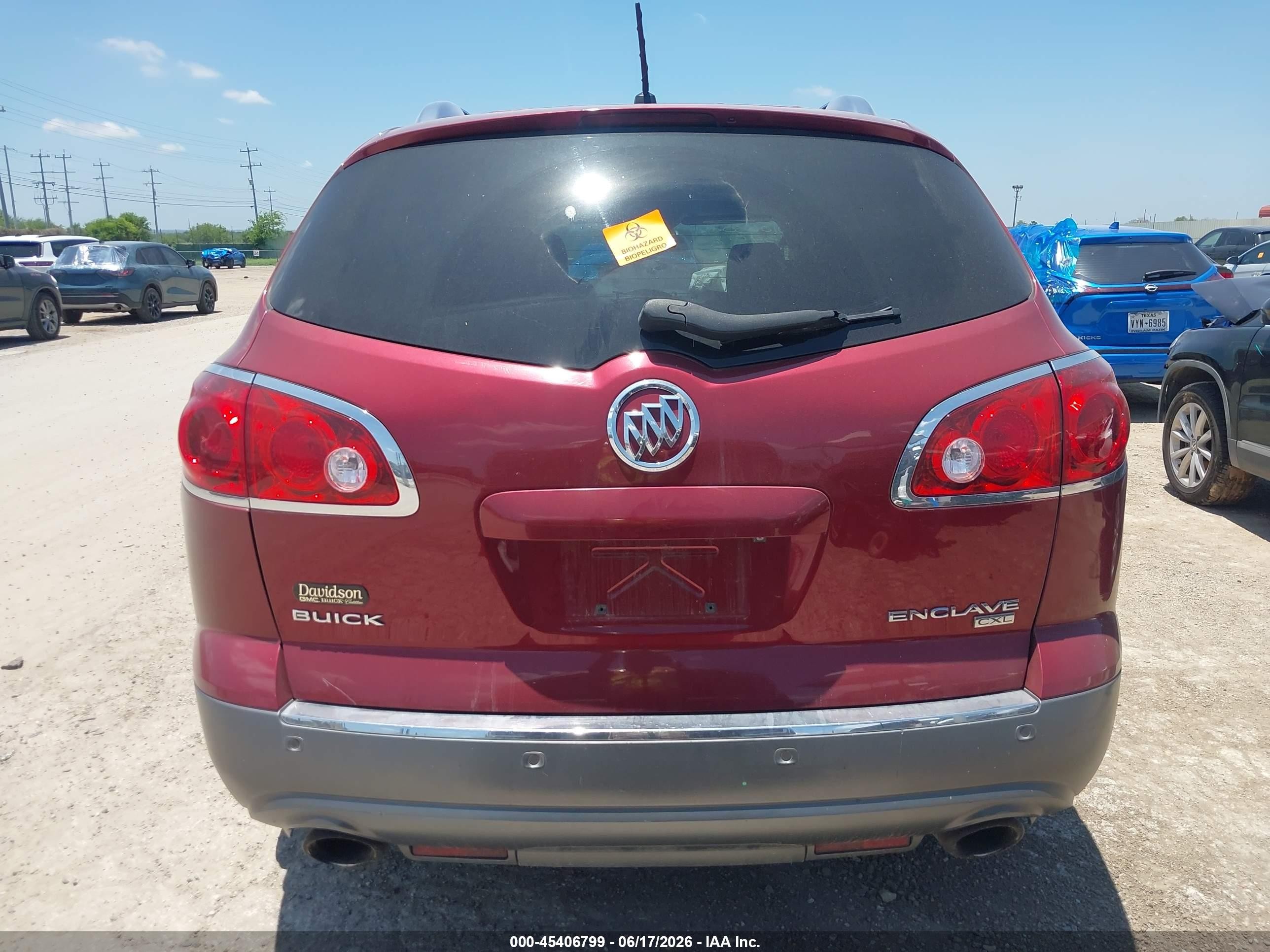 2011 Buick Enclave 1xl Red vin: 5GAKRBED4BJ234596