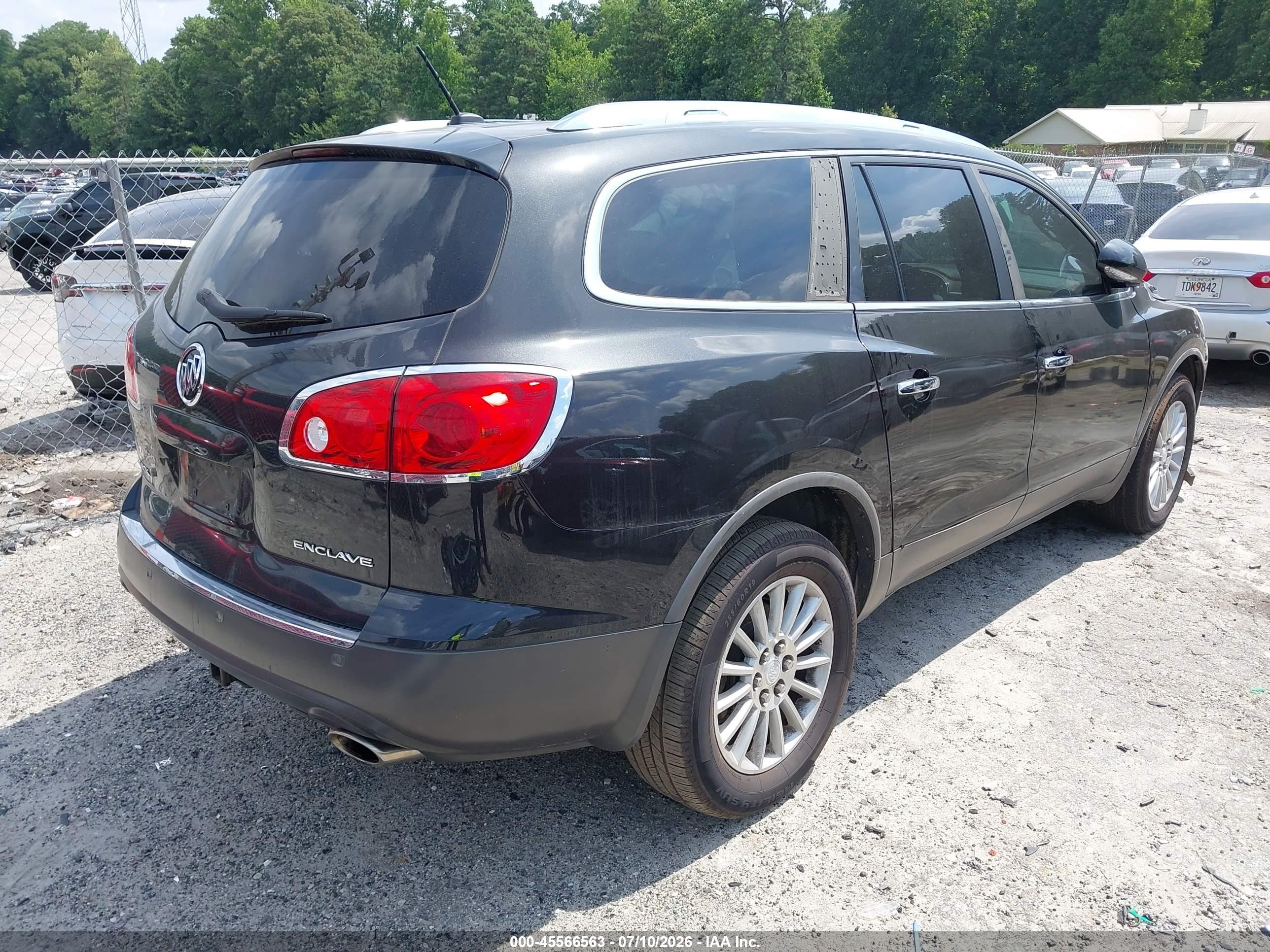 2012 Buick Enclave Convenience Black vin: 5GAKRBED5CJ119538