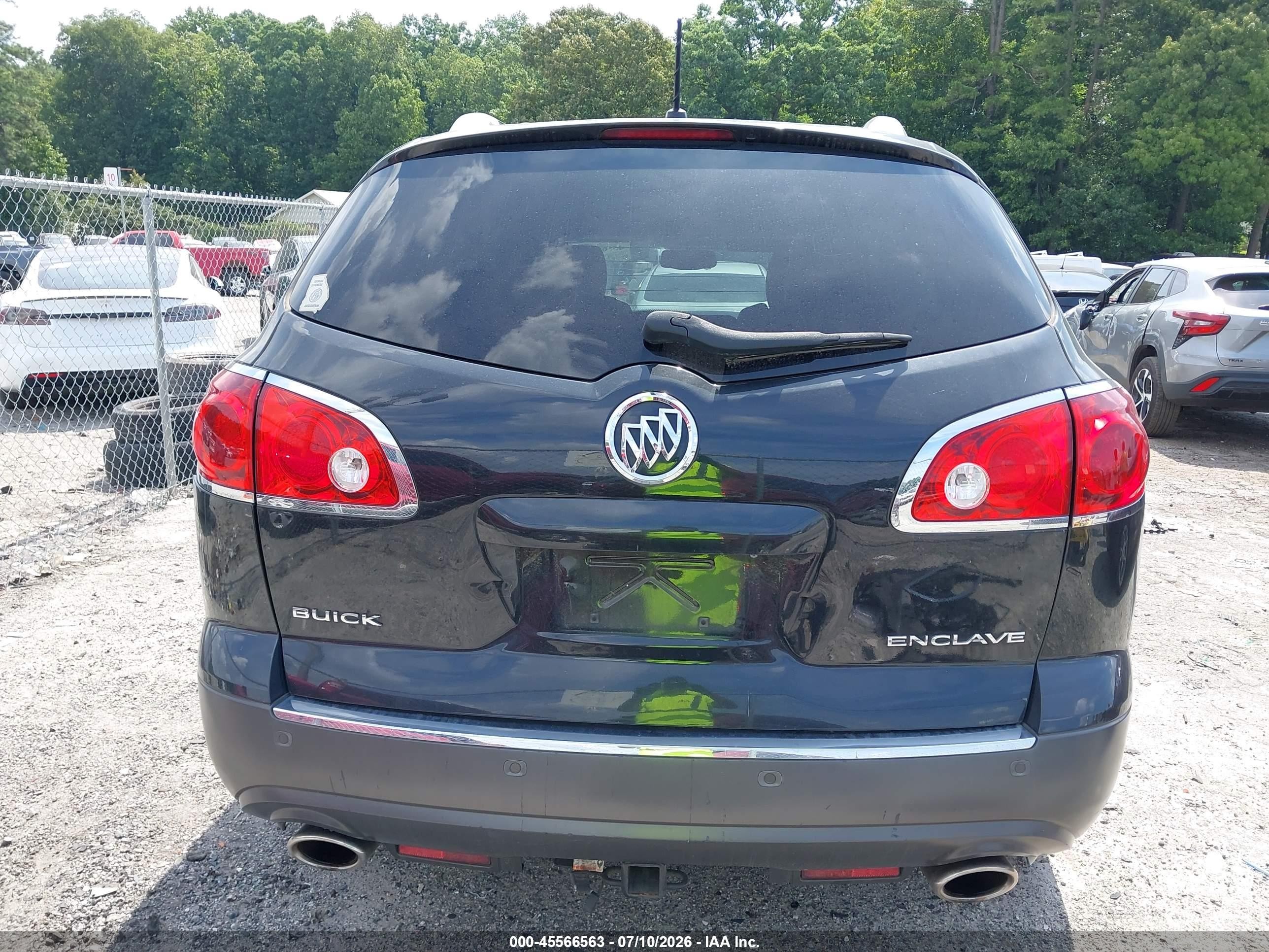 2012 Buick Enclave Convenience Black vin: 5GAKRBED5CJ119538