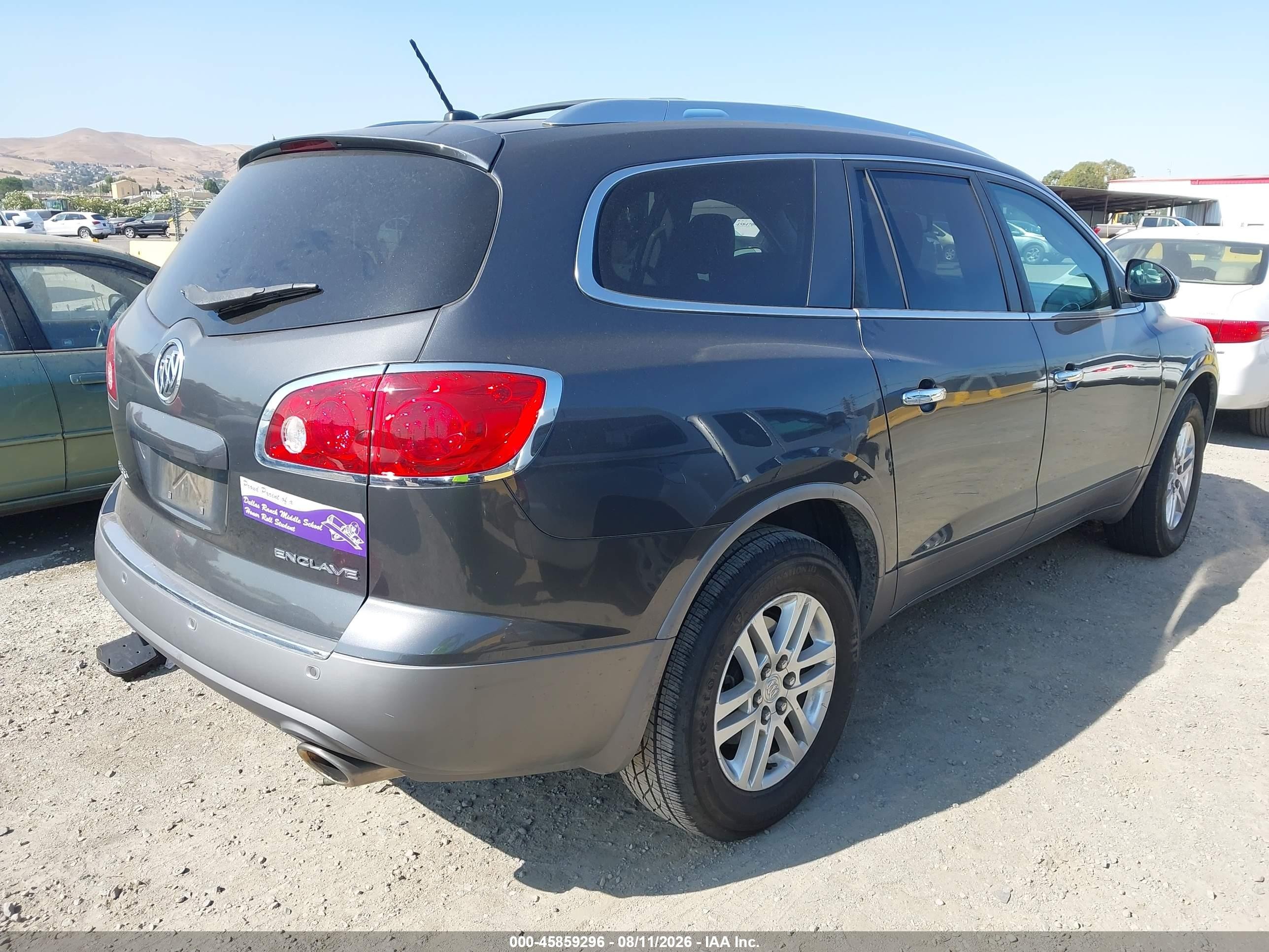 2012 Buick Enclave Convenience Gray vin: 5GAKRBED8CJ368951