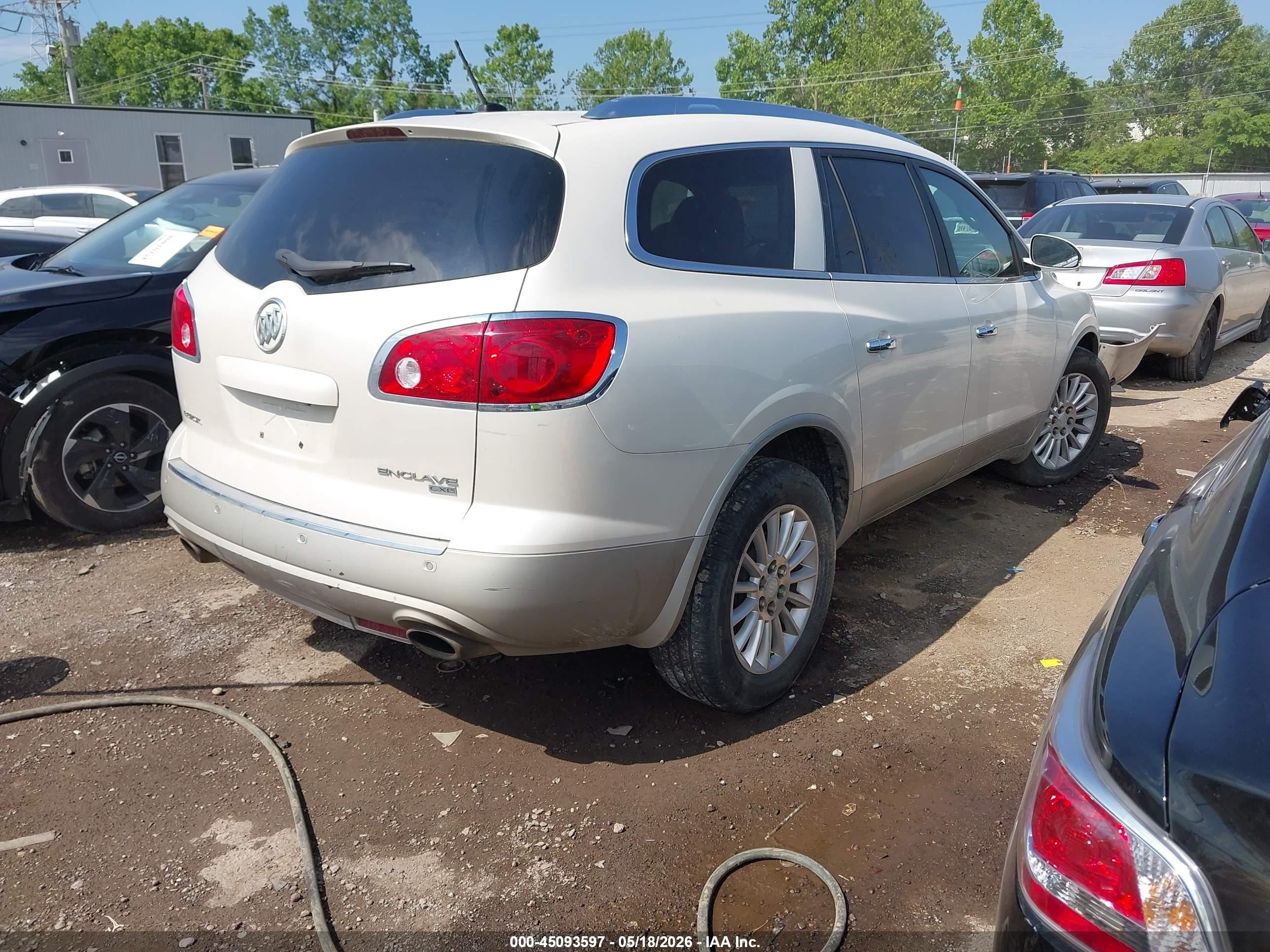 2011 Buick Enclave 1xl Cream vin: 5GAKRBED9BJ391265