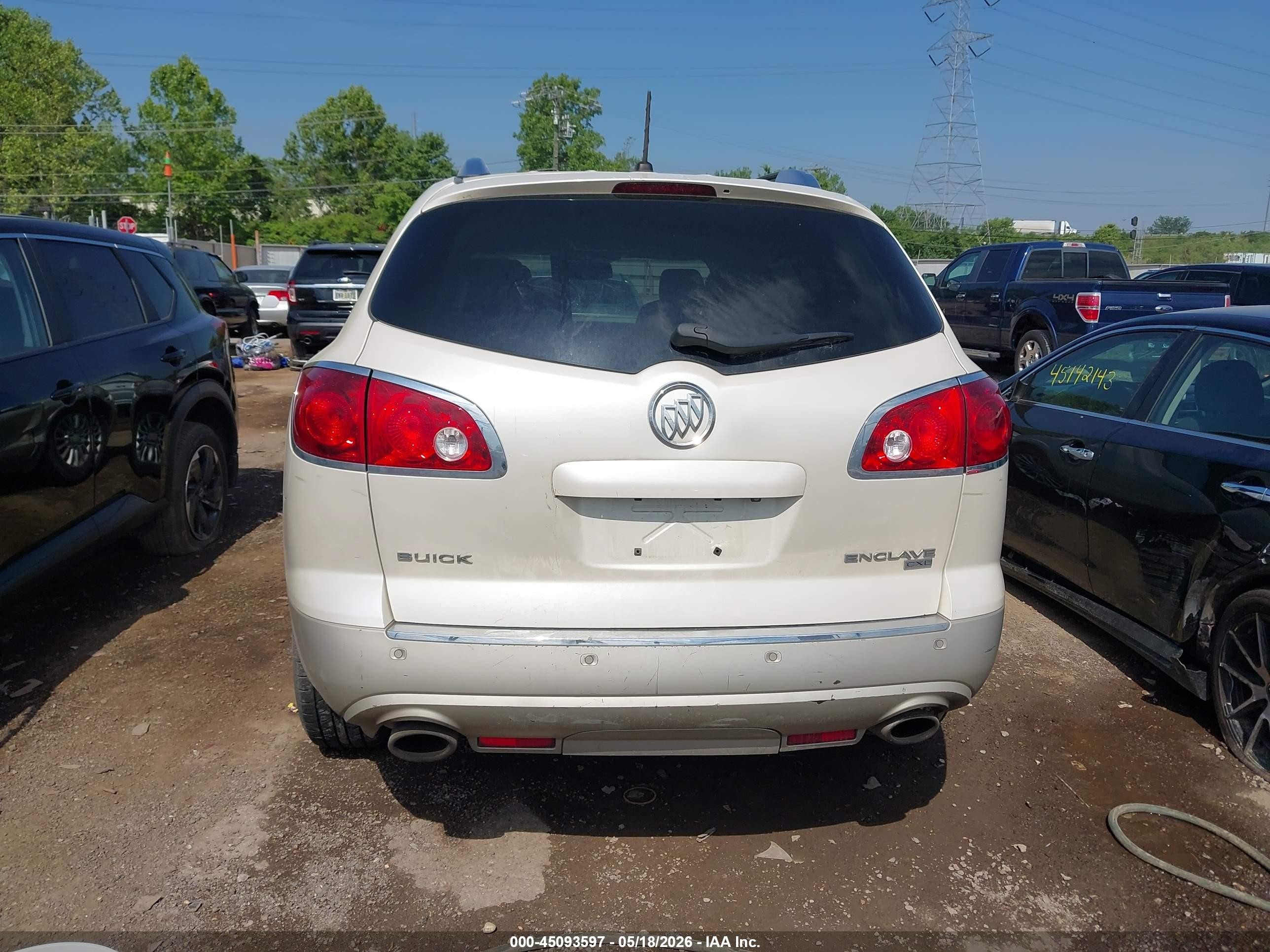 2011 Buick Enclave 1xl Cream vin: 5GAKRBED9BJ391265