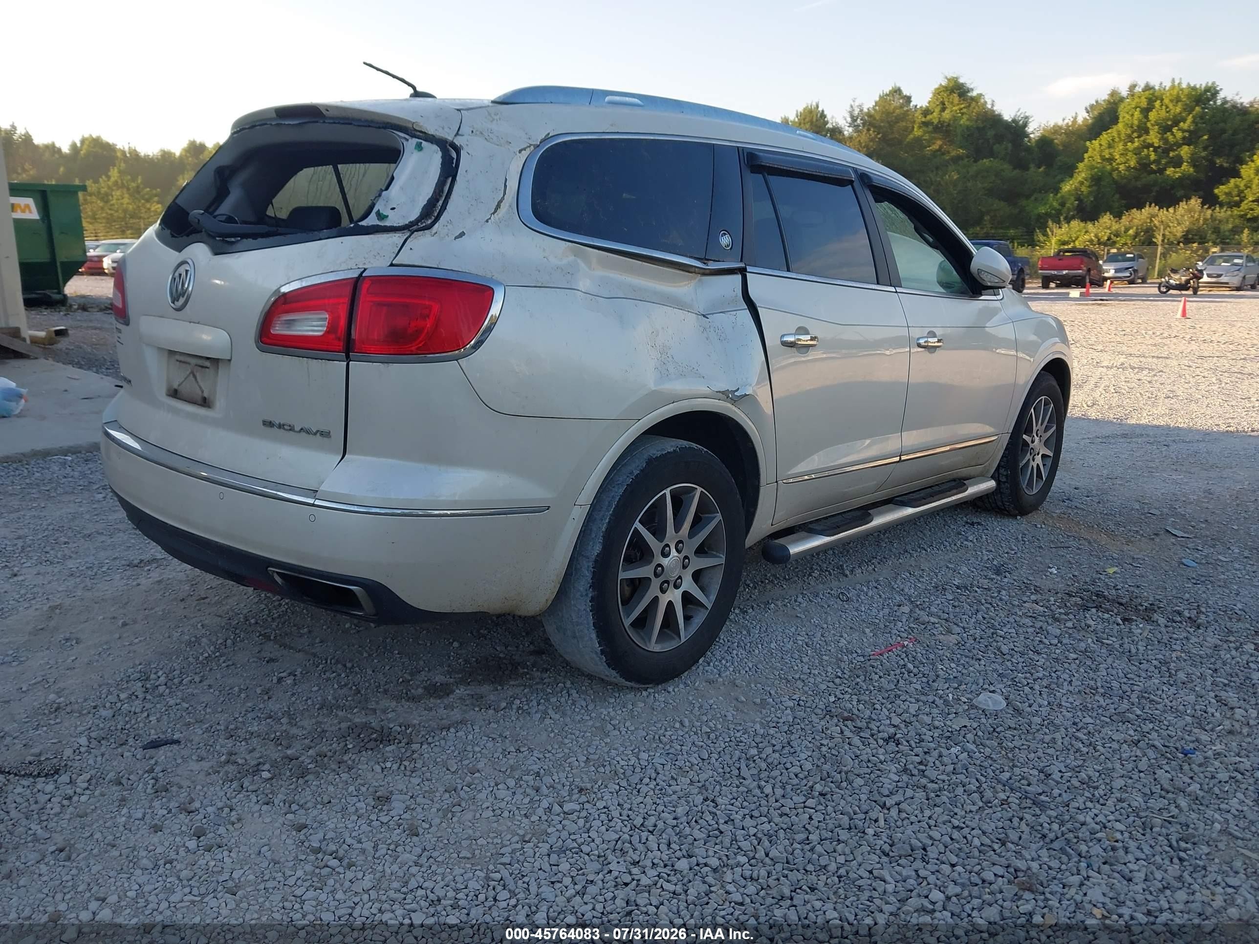 2014 Buick Enclave Leather White vin: 5GAKRBKD0EJ278152