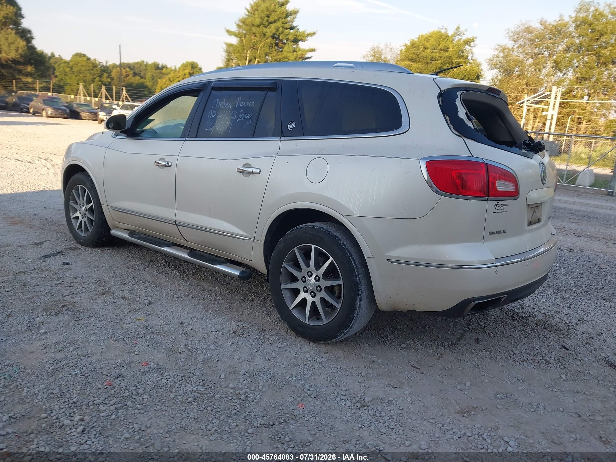 2014 Buick Enclave Leather White vin: 5GAKRBKD0EJ278152
