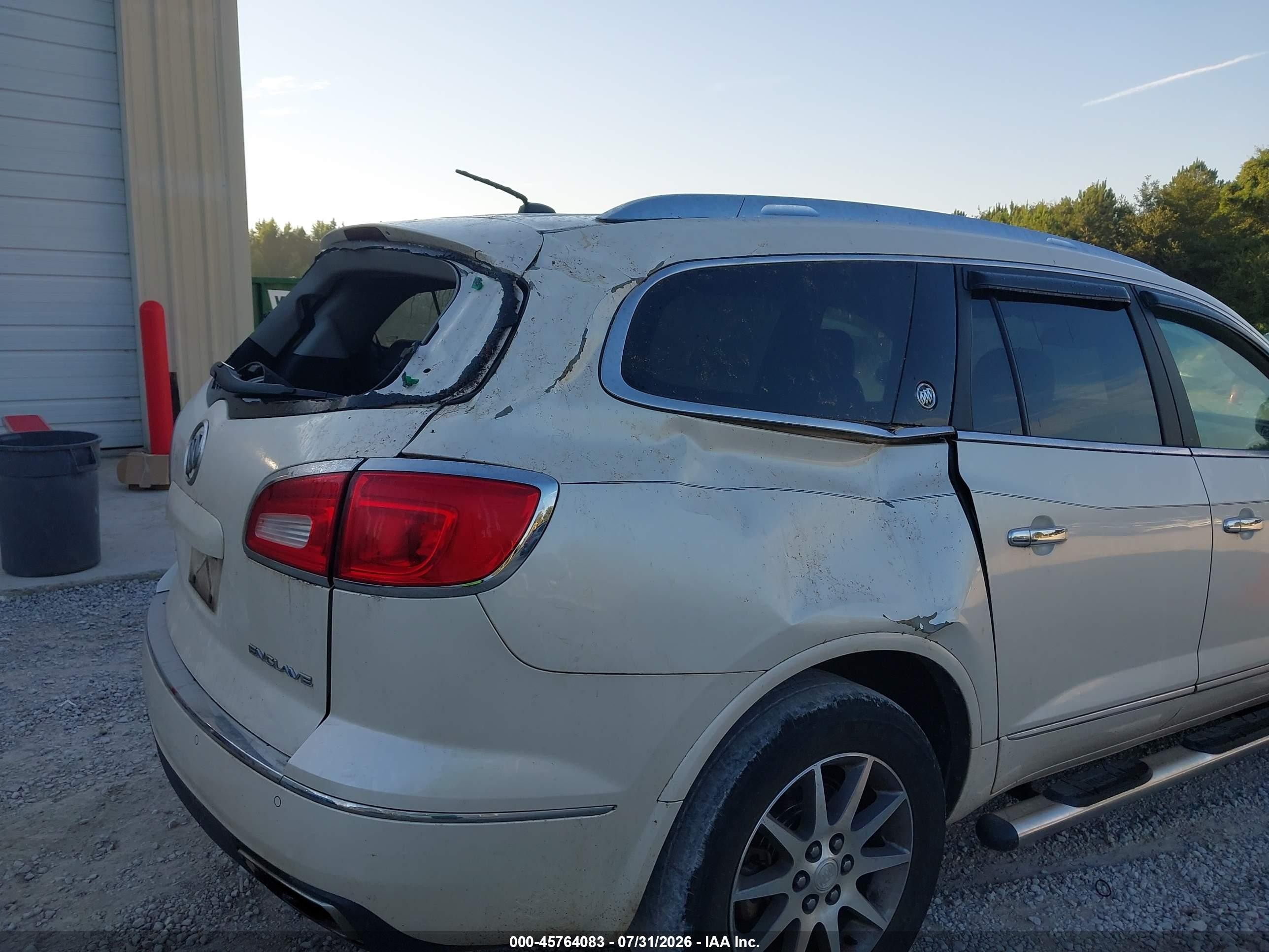 2014 Buick Enclave Leather White vin: 5GAKRBKD0EJ278152