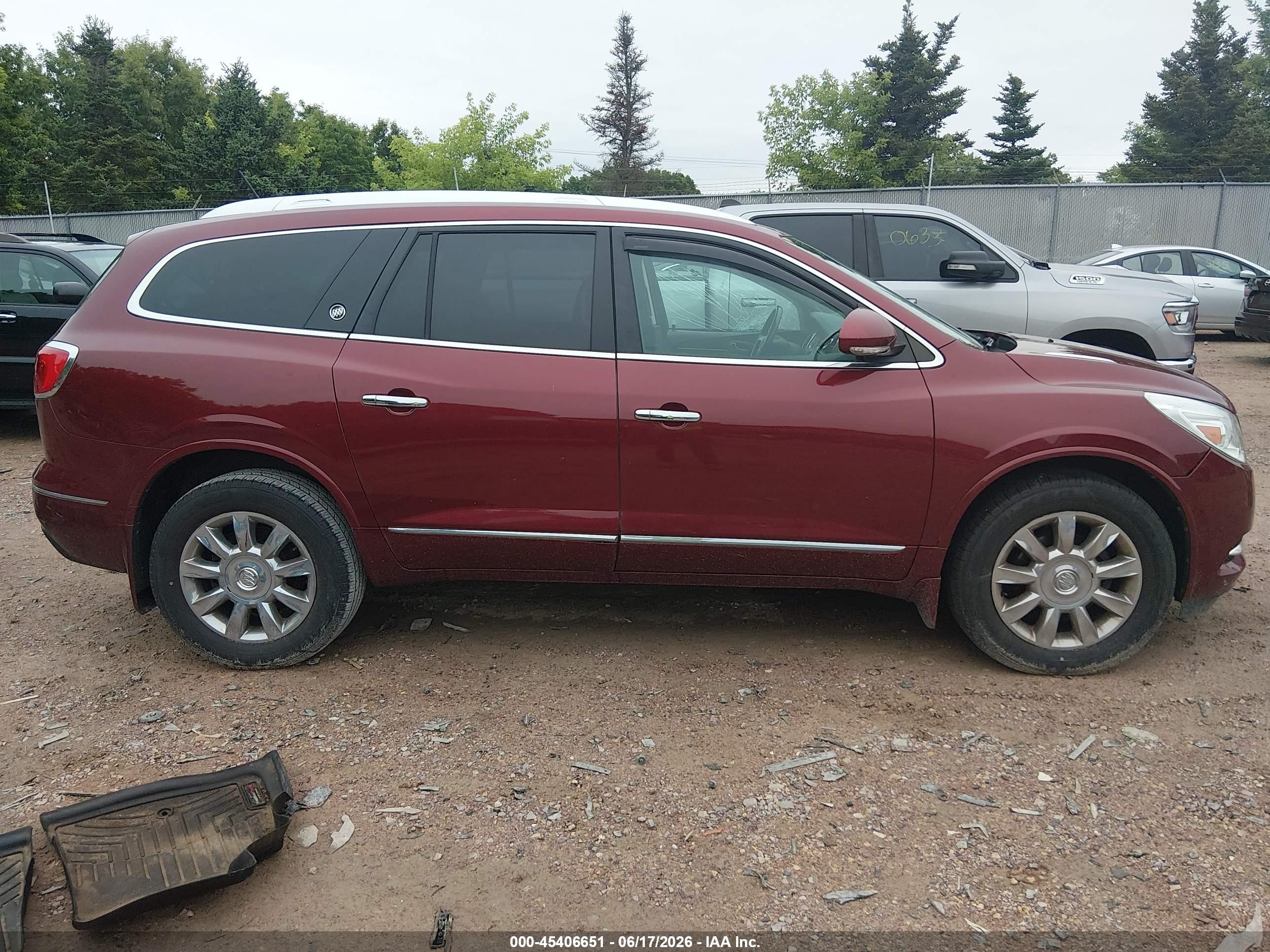 2015 Buick Enclave Leather Maroon vin: 5GAKRBKD0FJ153413